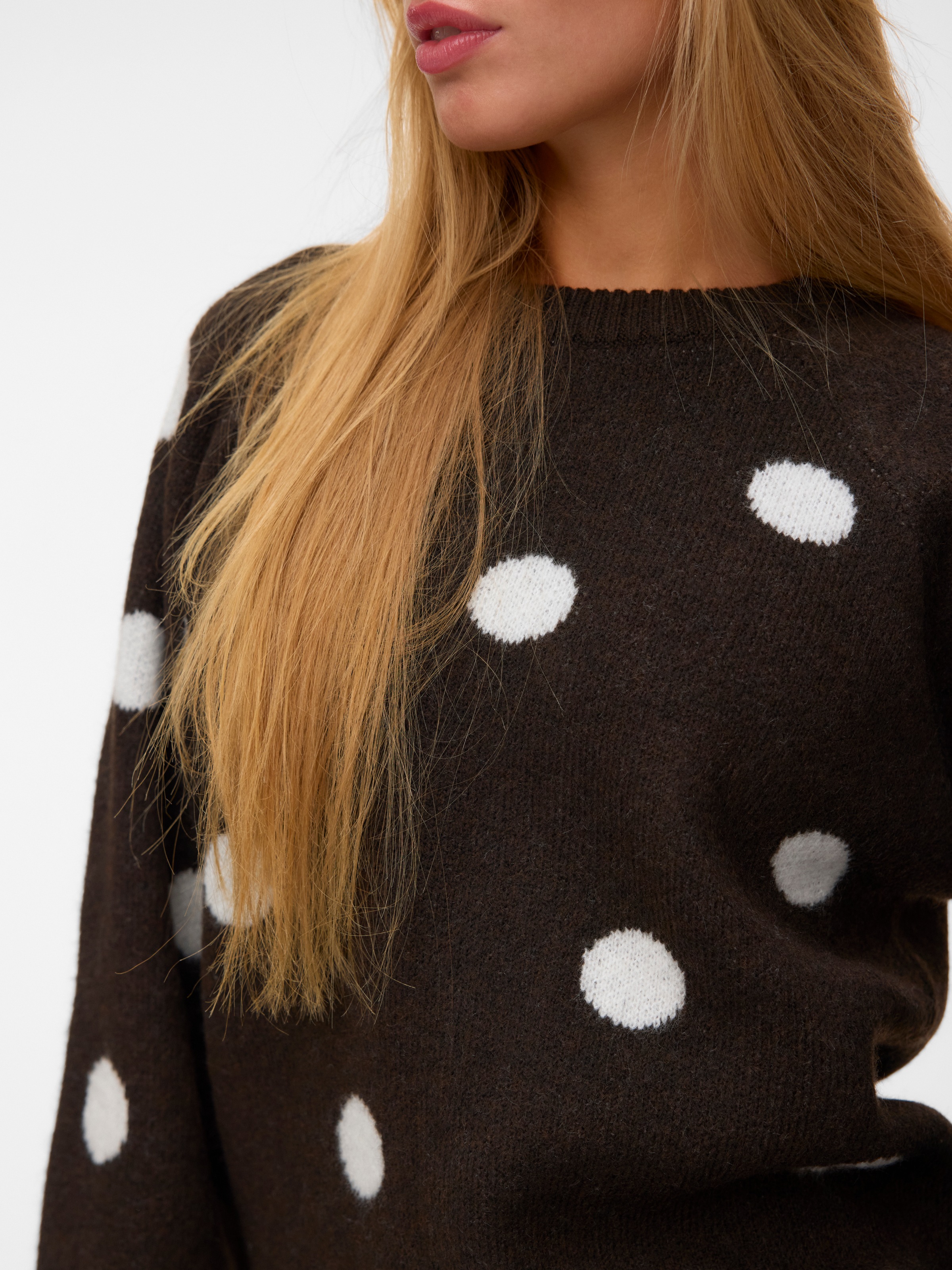 Vero Moda Rundhalspullover »VMLIV LS KNIT EXP EXP« Kunstfaser
