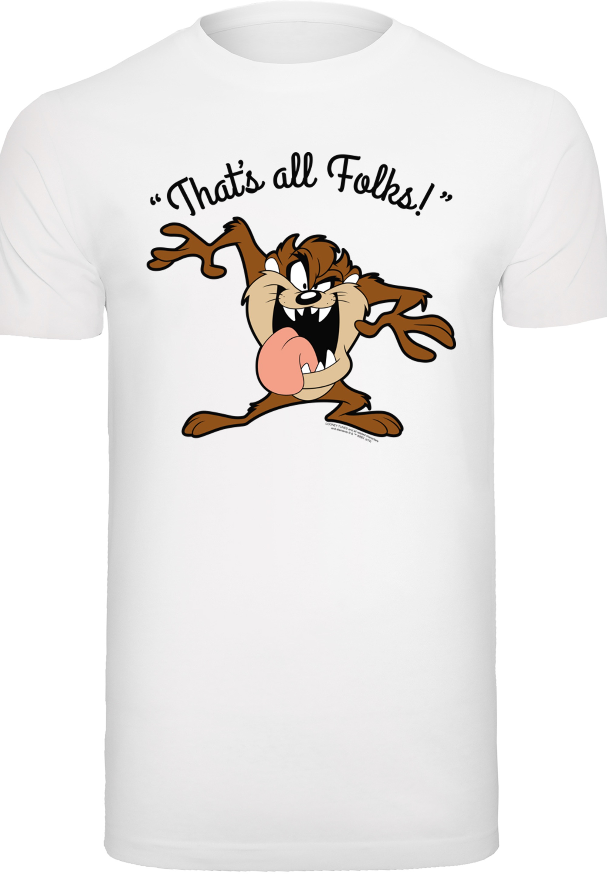 F4NT4STIC T-Shirt »Looney Tunes Taz That's All Folks«, Print