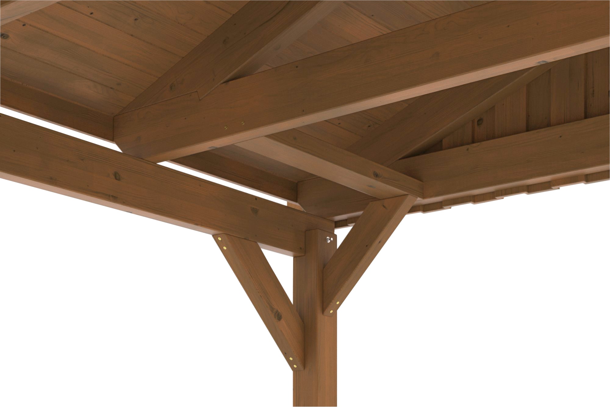 Skanholz Einzelcarport »Fichtelberg«, Leimholz-Nordisches Fichtenholz, braun, mit schwarzen Schindeln