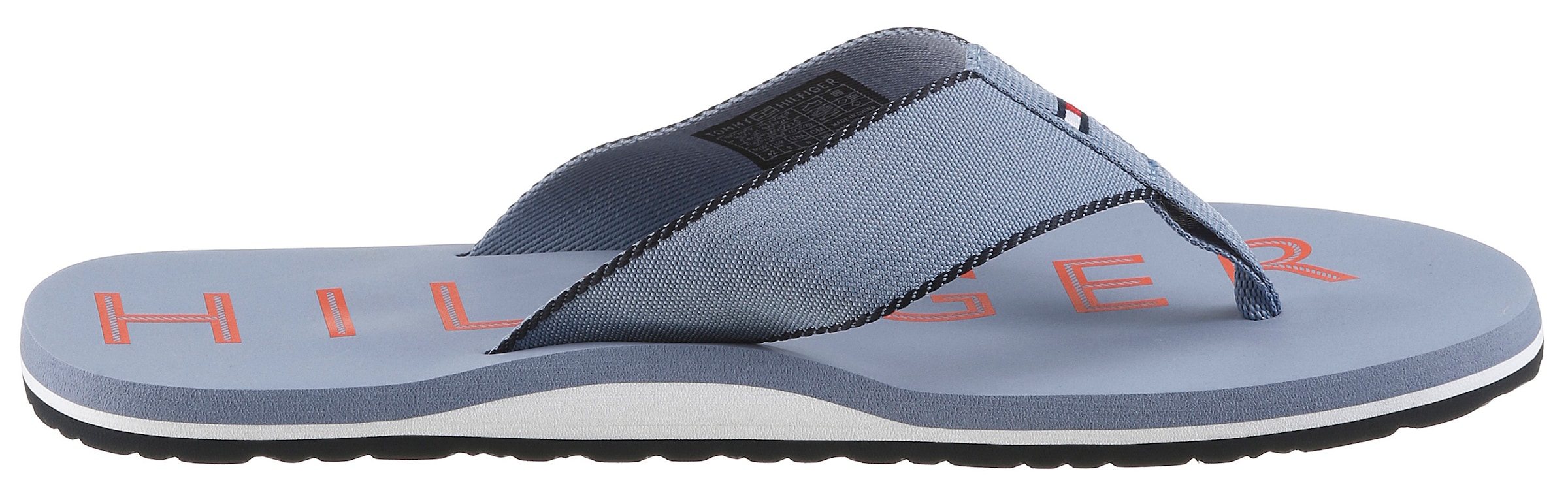Tommy Hilfiger Zehentrenner »SPORTY HILFIGER BEACH SANDAL«  Sommerschuh, Strandschuh mit Kontrastbesätzen