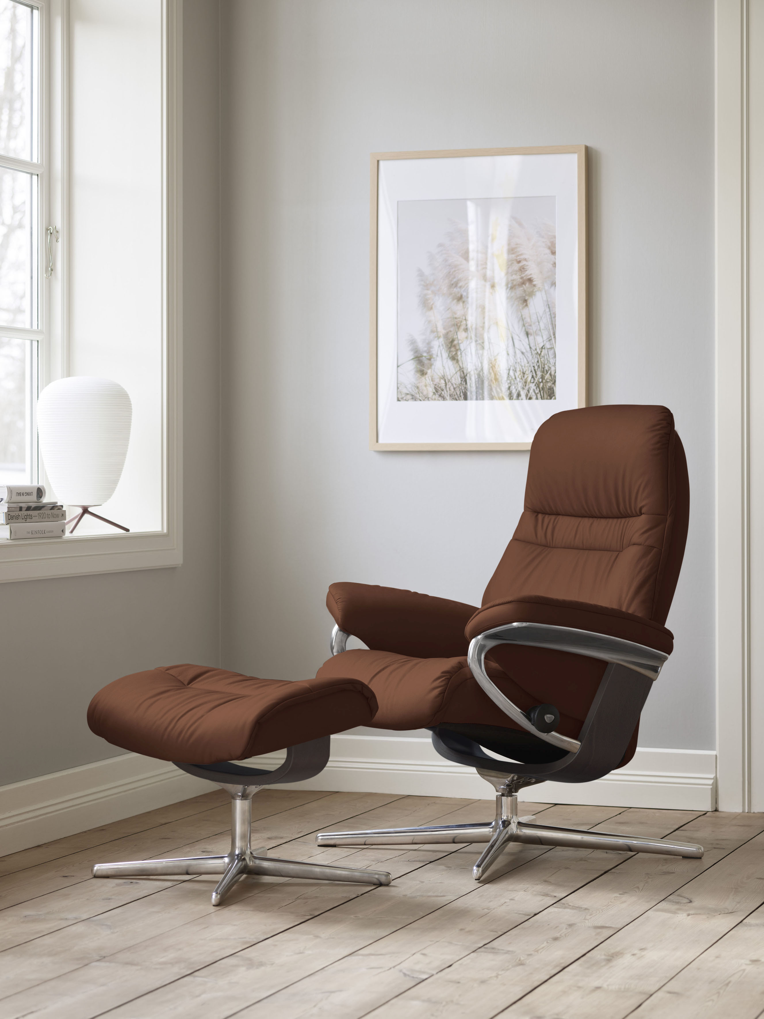 Stressless Relaxsessel "Sunrise" mit Cross Base, Größe S, M & L, Holzakzent Wenge