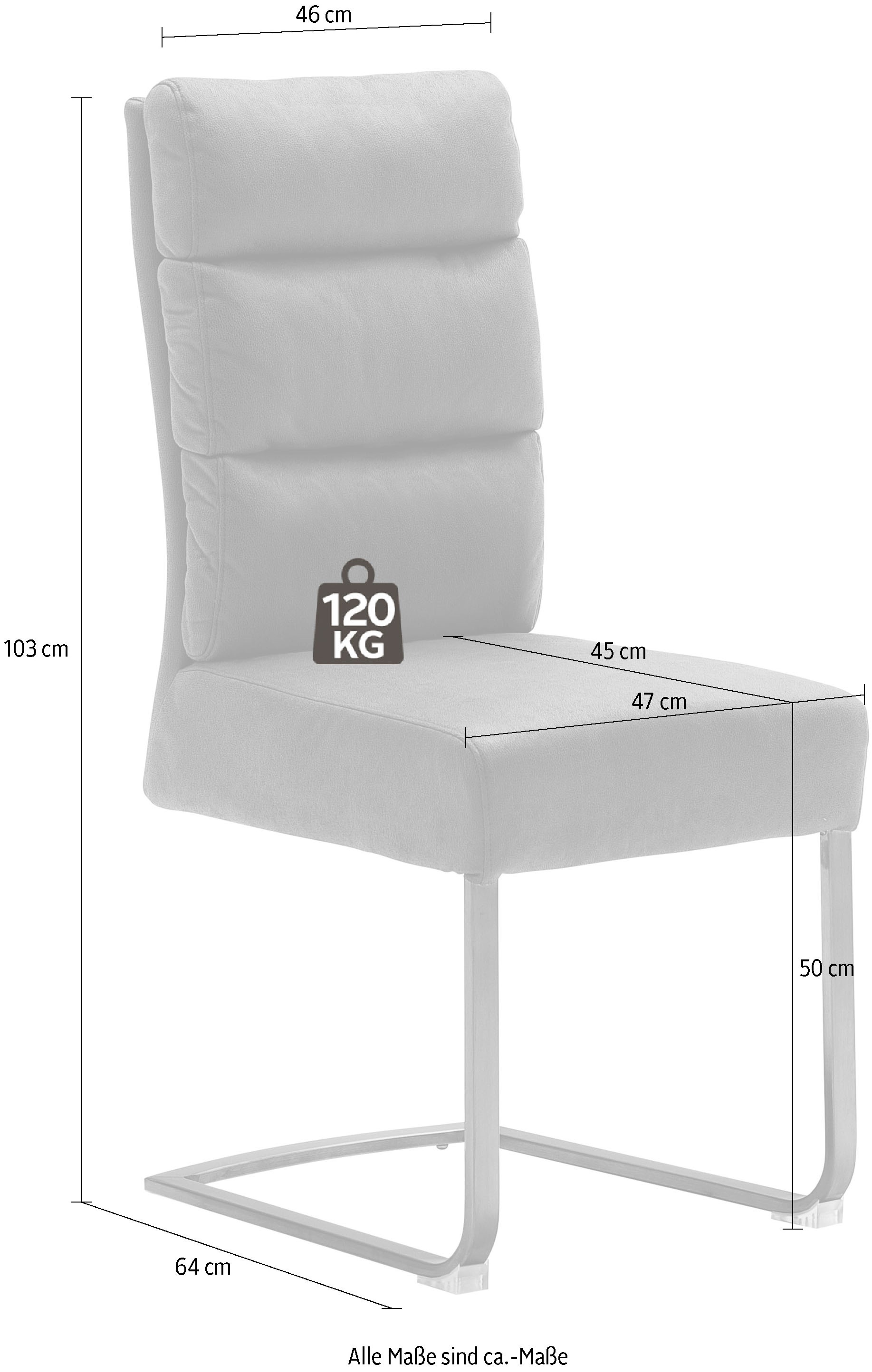 MCA furniture Freischwinger »Rochester«, (Set), BAUR | Stuhl 120 Flachgewebe, St., belastbar bis kaufen 2 Kg