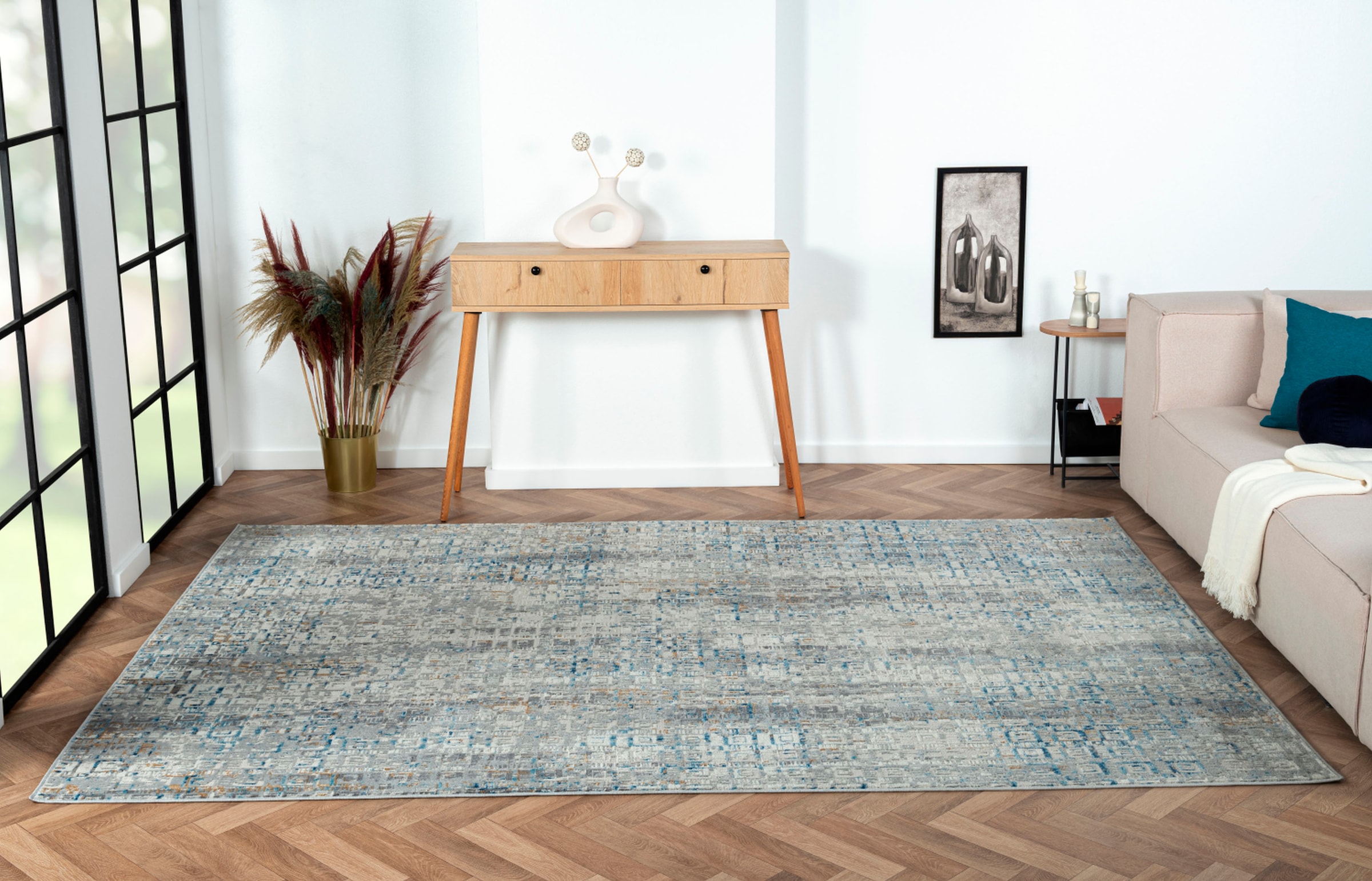 Myflair Möbel & Accessoires Teppich »My Look 2«, rechteckig, 8 mm Höhe, Kurzflor, Ethno-Design, besonders weich durch Microfaser