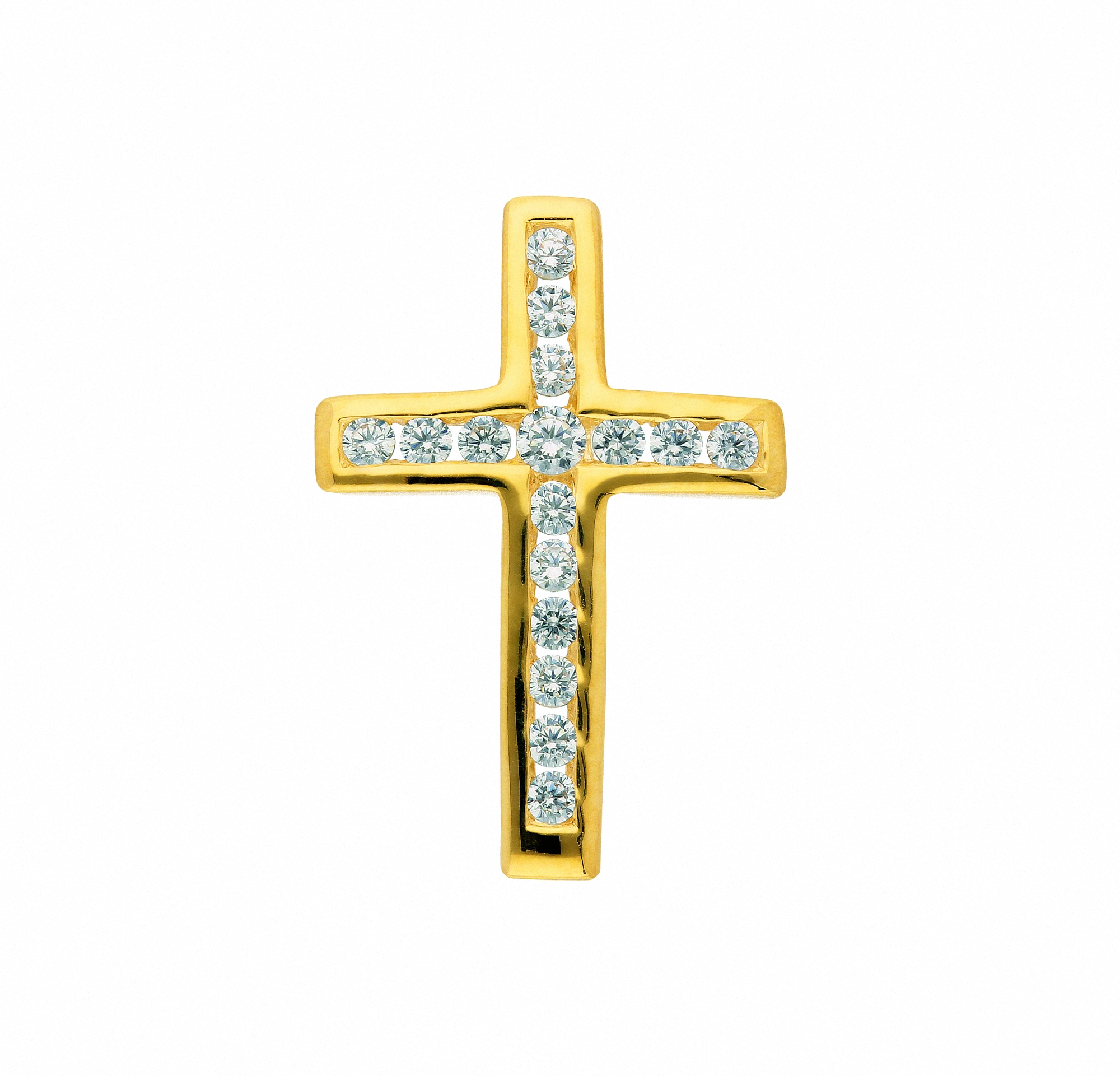 Adelia´s Kette mit Anhänger »333 Gold Kreuz Anhänger mit Zirkonia«,  Schmuckset - Set mit Halskette | BAUR