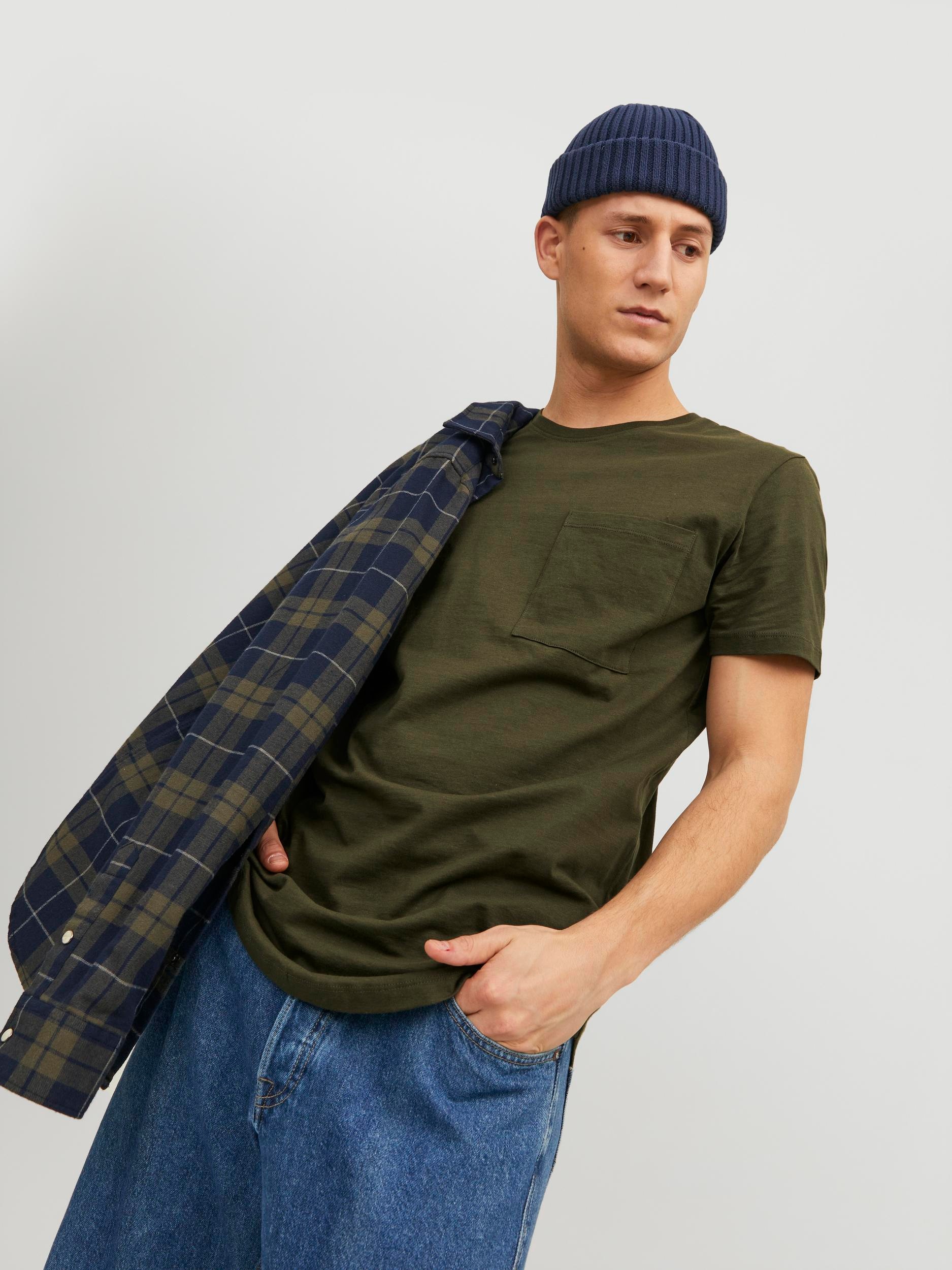 Jack & Jones Rundhalsshirt »JJENOA POCKET TEE SS«