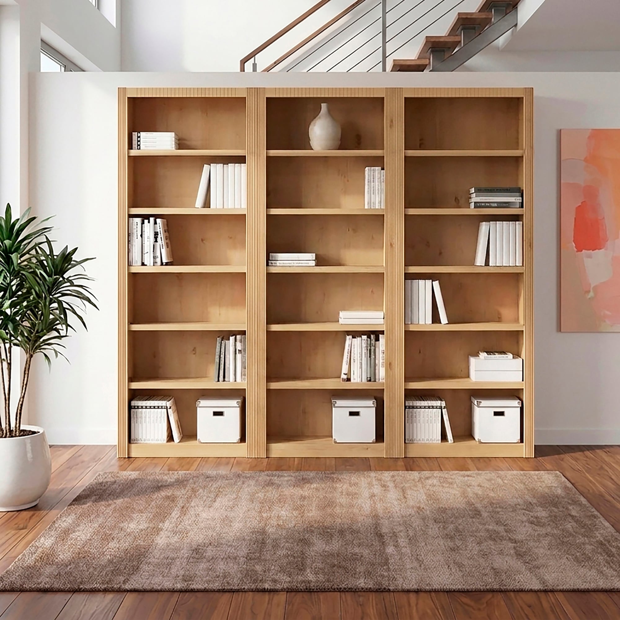 OTTO home Bücherwand »Bergen« aus schönem massivem Kiefernholz, 3 tlg.