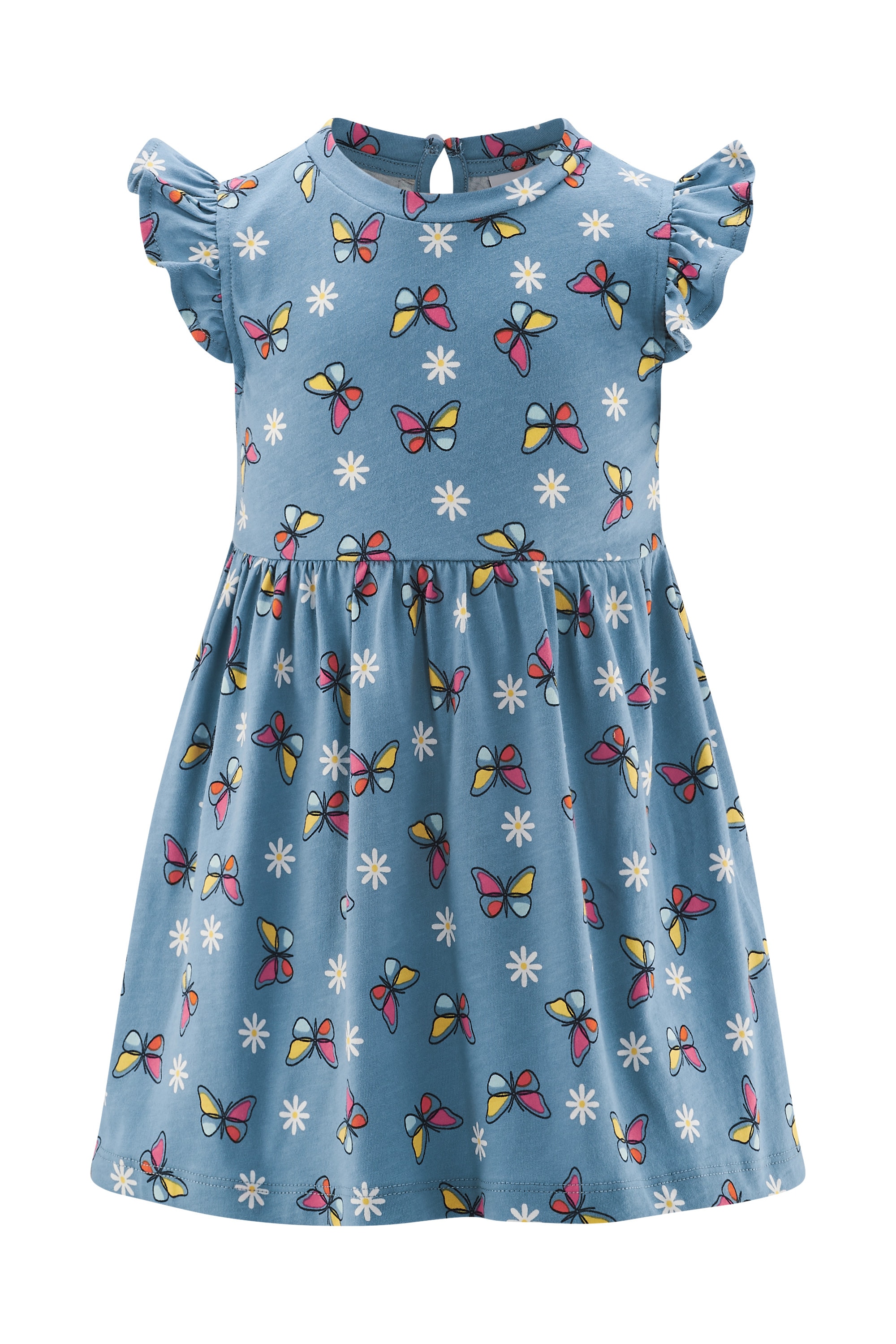 Sommerkleid HAPPY GIRLS "Mädchenkleid", Mädchen, Gr. 92, EURO-Größen, dove blau, Stoff, 100% Baumwolle, normal, Kleider Sommerkleid