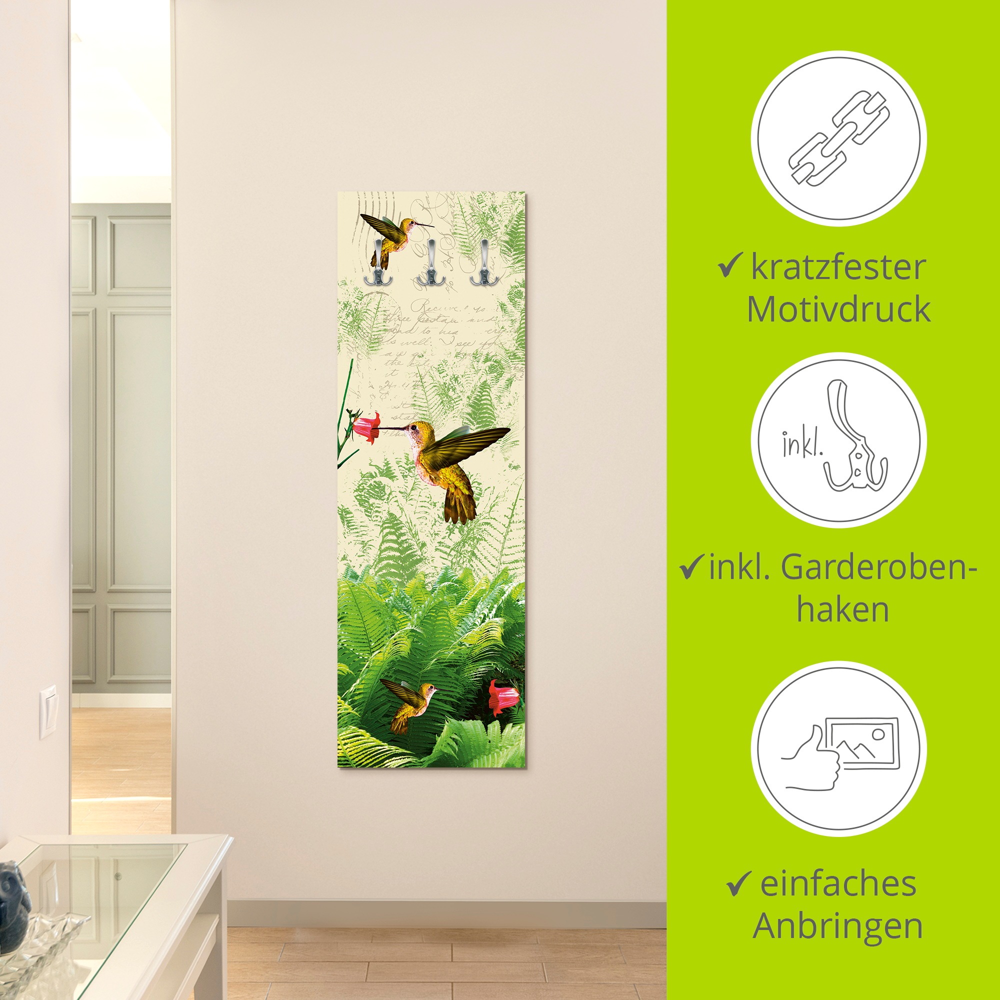 Artland Garderobenleiste »Kolibri«, teilmontiert