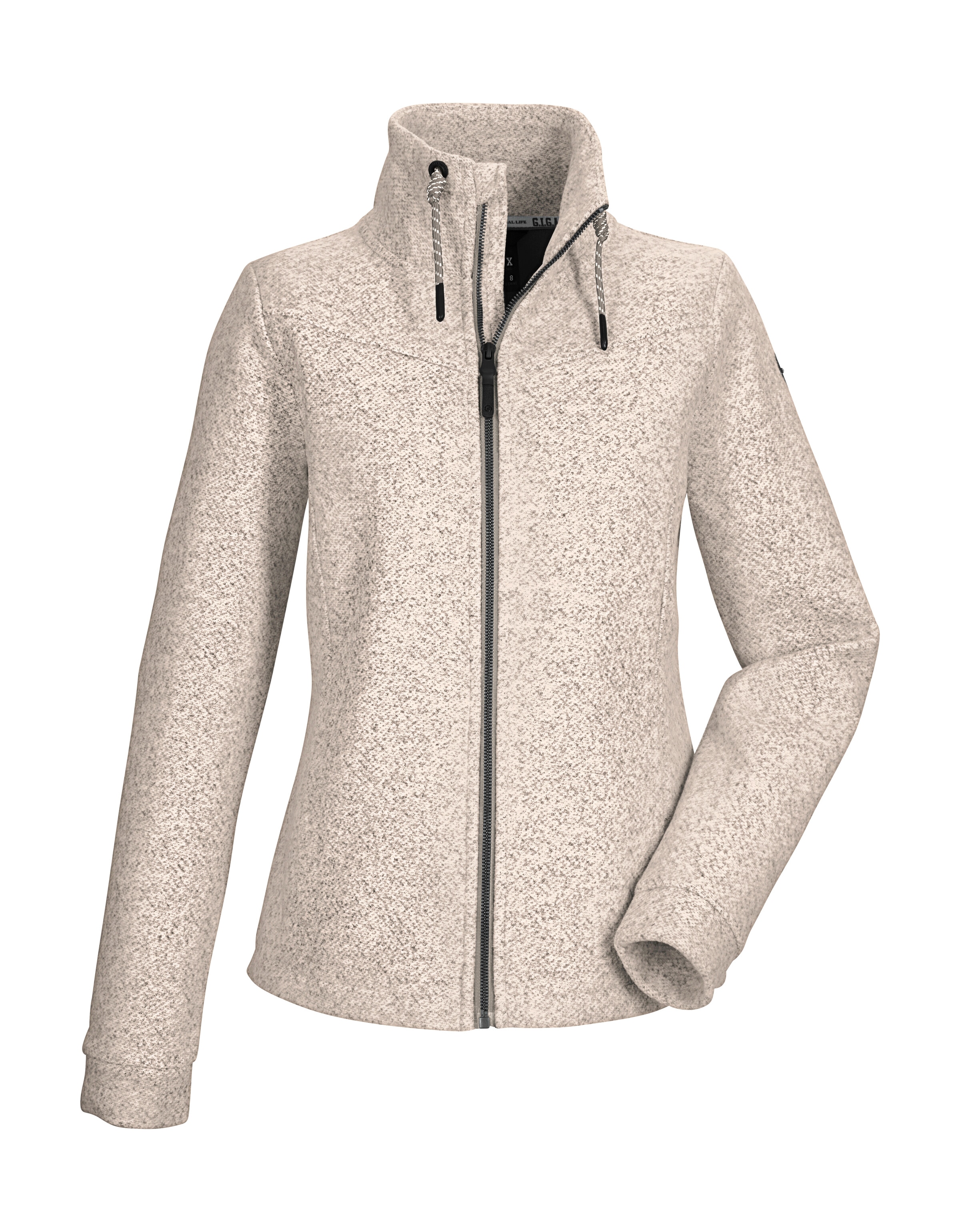 G.I.G.A. DX by killtec Fleecejacke "GW 13 WMN FLC JCKT" Leichte Strickfleecejacke mit Kordelzug-Stehkragen