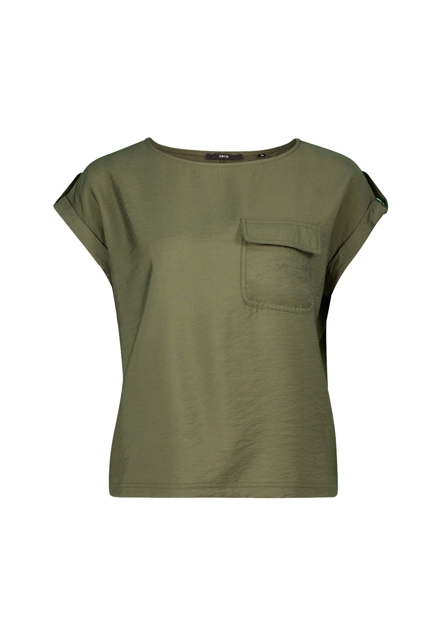 Zero Kurzarmshirt »zero Shirt mit Klappentasche«, (1 tlg.), weiteres Detail