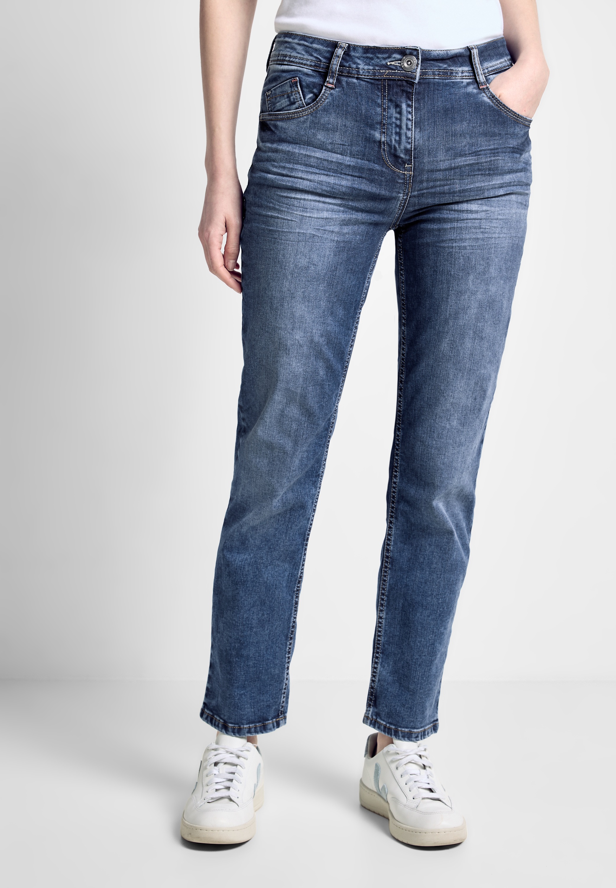 Cecil Slim-fit-Jeans, aus Baumwolle mit Stretchanteil