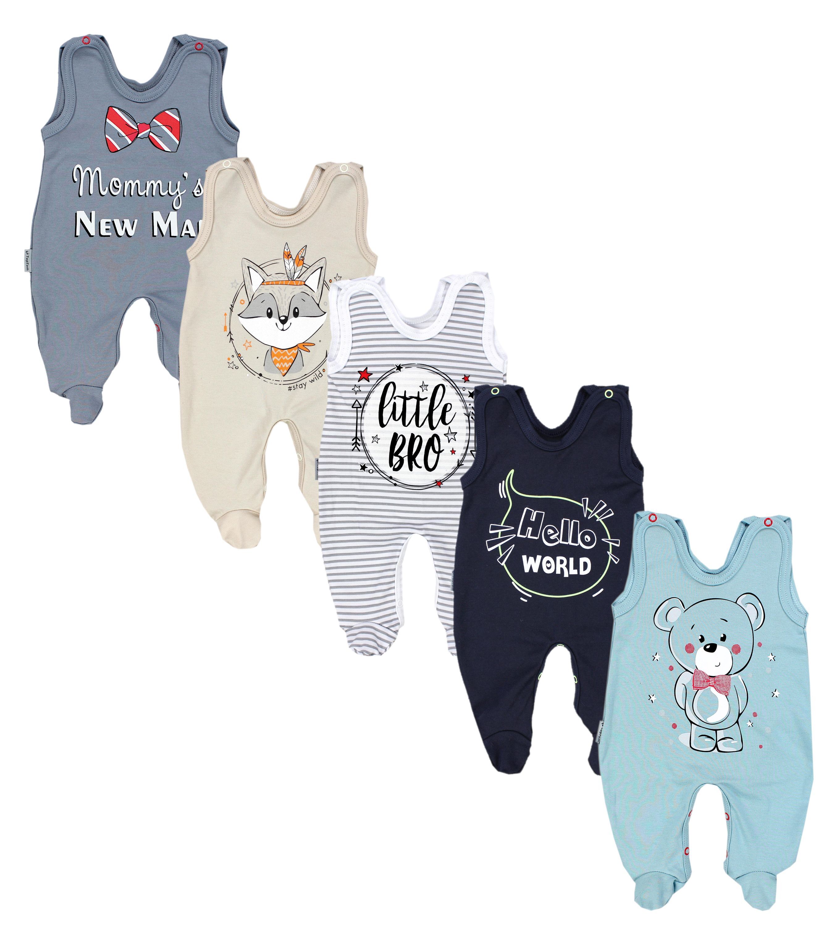 TupTam Strampler "Strampler Baby Strampler mit Aufdruck Spruch 5er Pack"