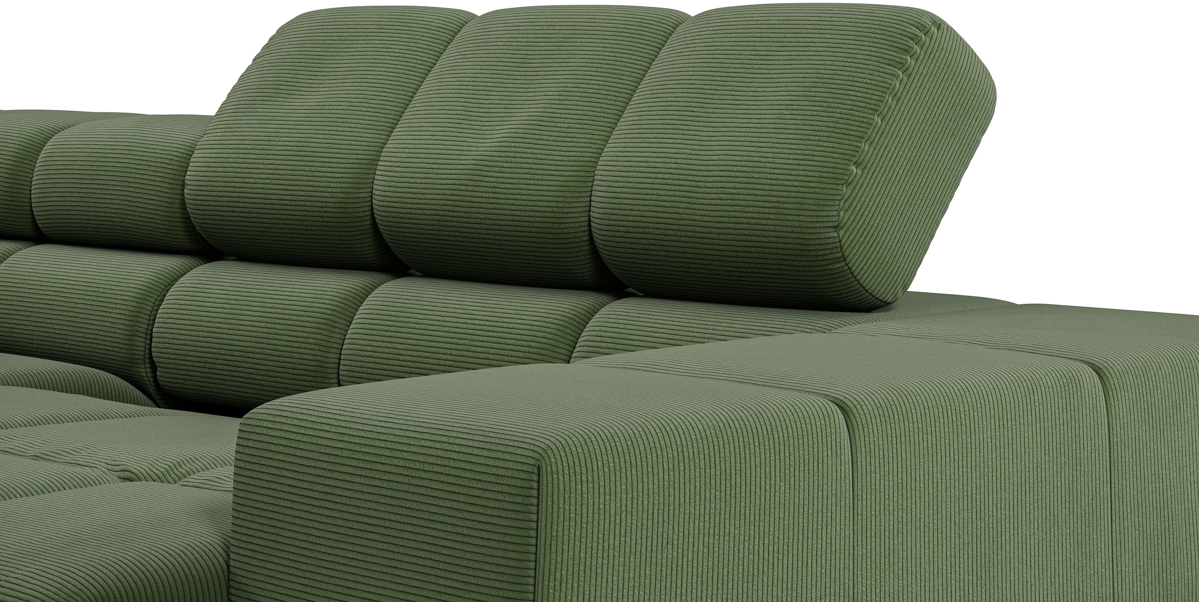 INOSIGN Ecksofa »Ancona, incl. Kopfteilverstellung + 3 Zierkissen, L-Form, bequem«, wahlweise motorische Sitztiefenverstellung, B/T(H: 249/215/70 cm