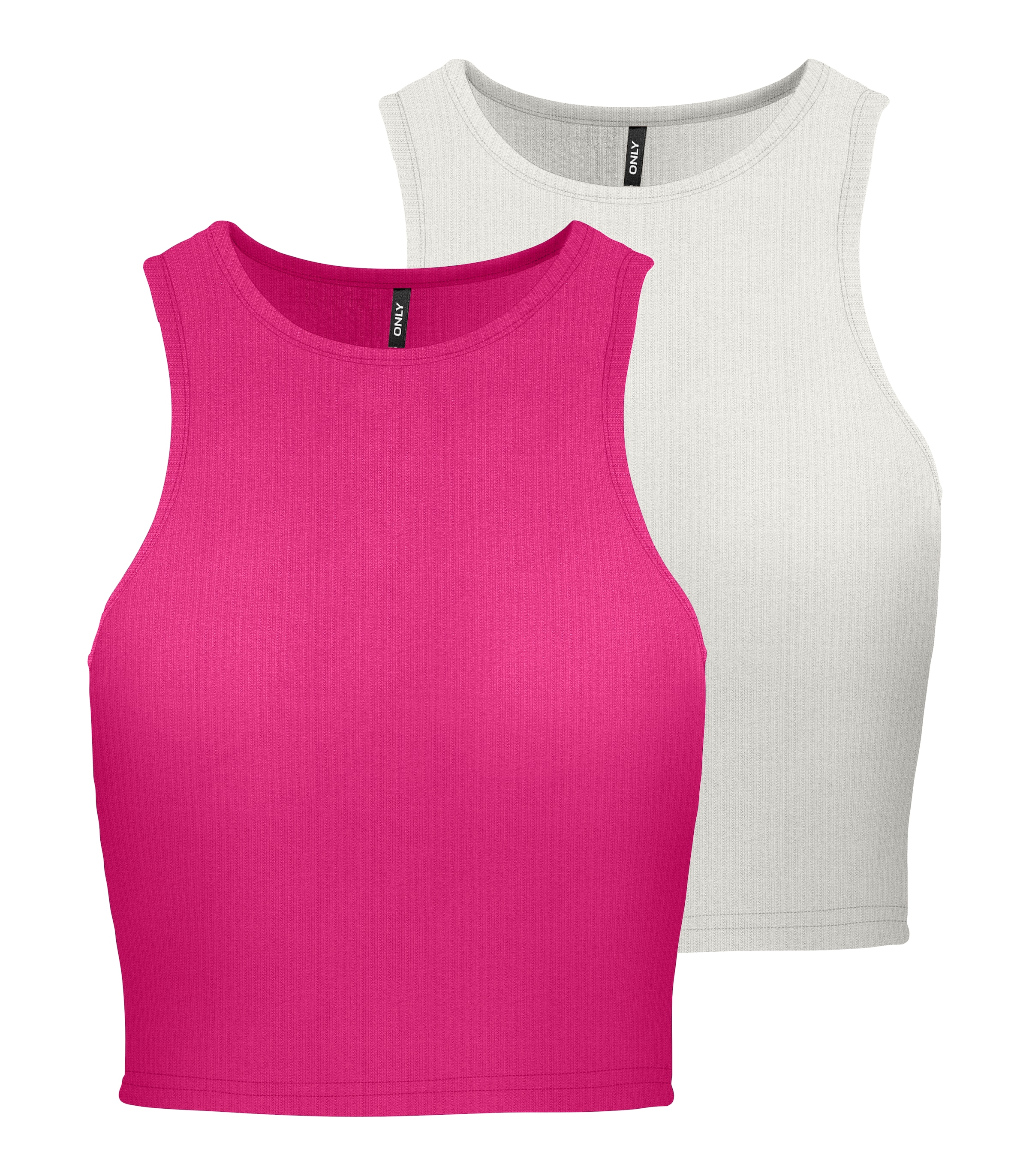 ONLY Crop-Top "ONLBELIA S/L CROP TOP CS JRS 2PACK", (Packung, 2 tlg.) günstig online kaufen