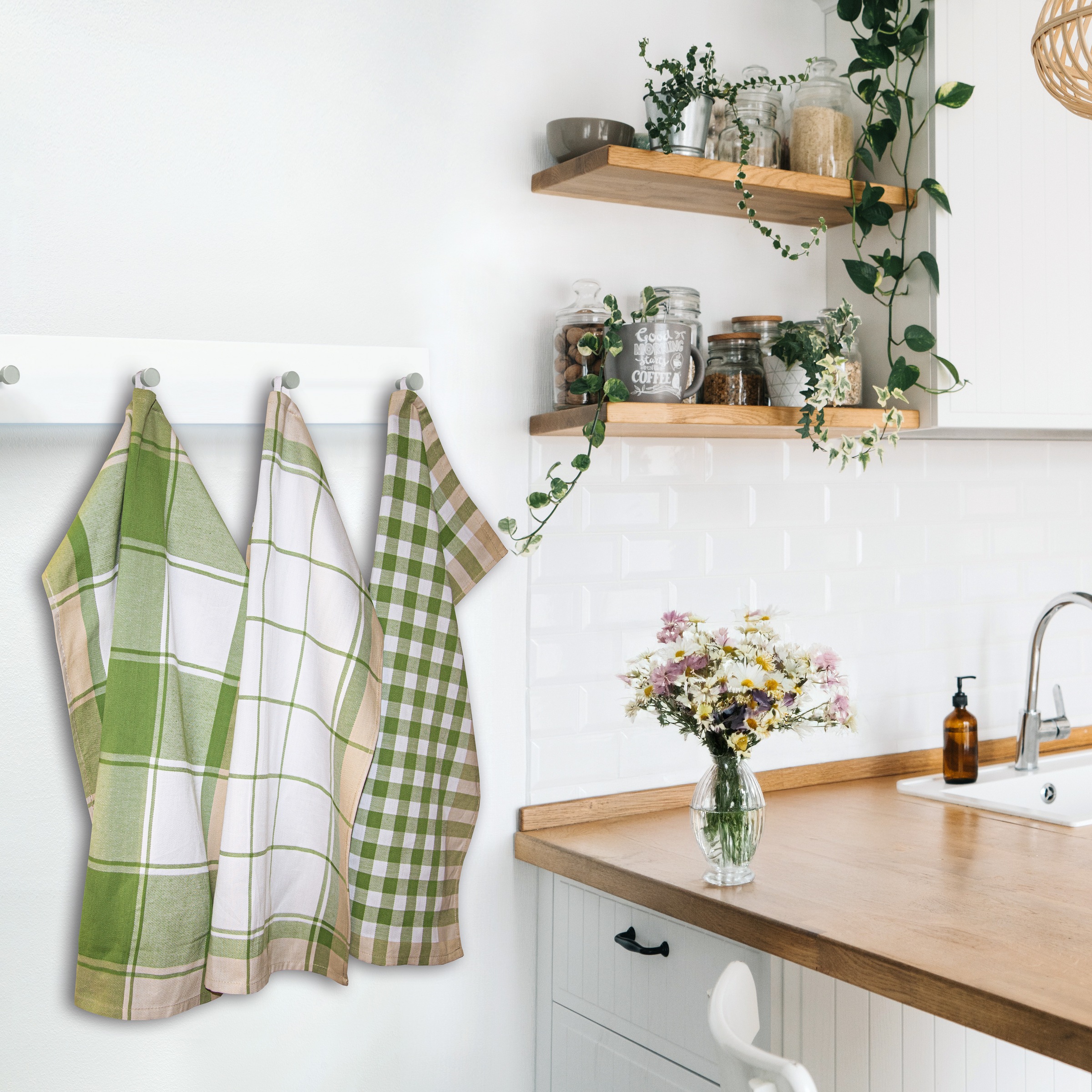 Dyckhoff Geschirrtuch "KARO, Maße je Tuch ca. 50x70 cm, aus 100% Baumwolle" günstig online kaufen