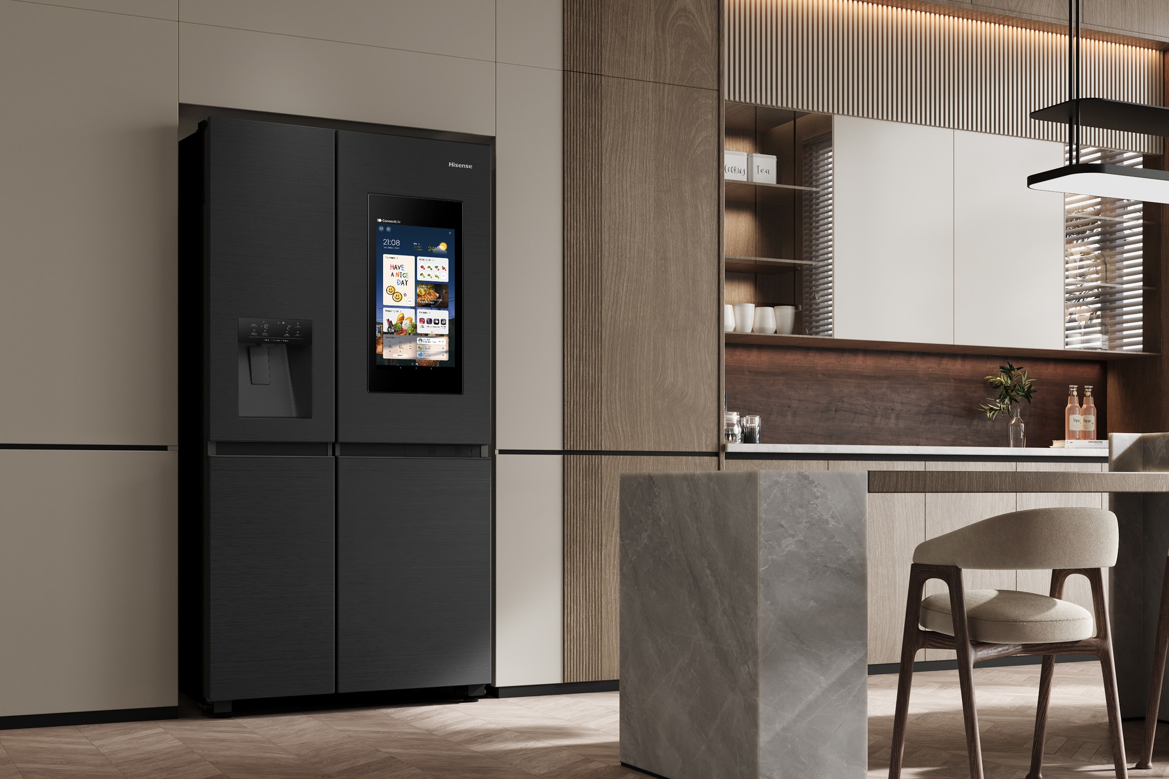 Hisense Side-by-Side »RS9P628GPFE«, großes SMART-Display
