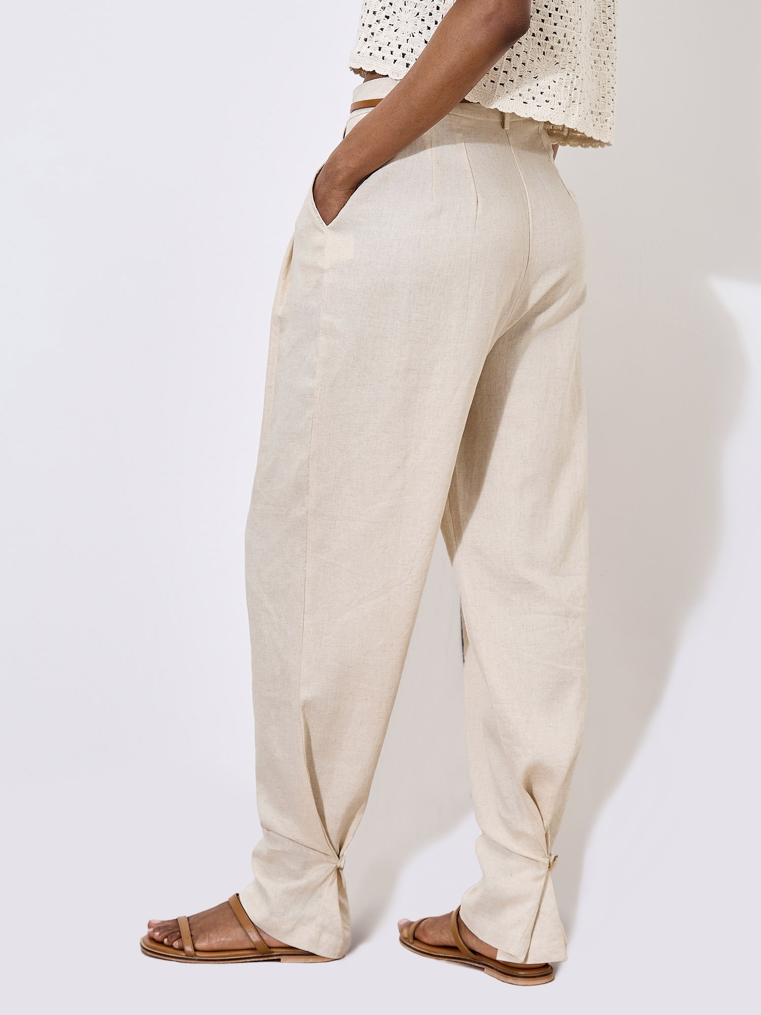 Apricot Stoffhose »Plissierte Hose«  mit weitem Bein