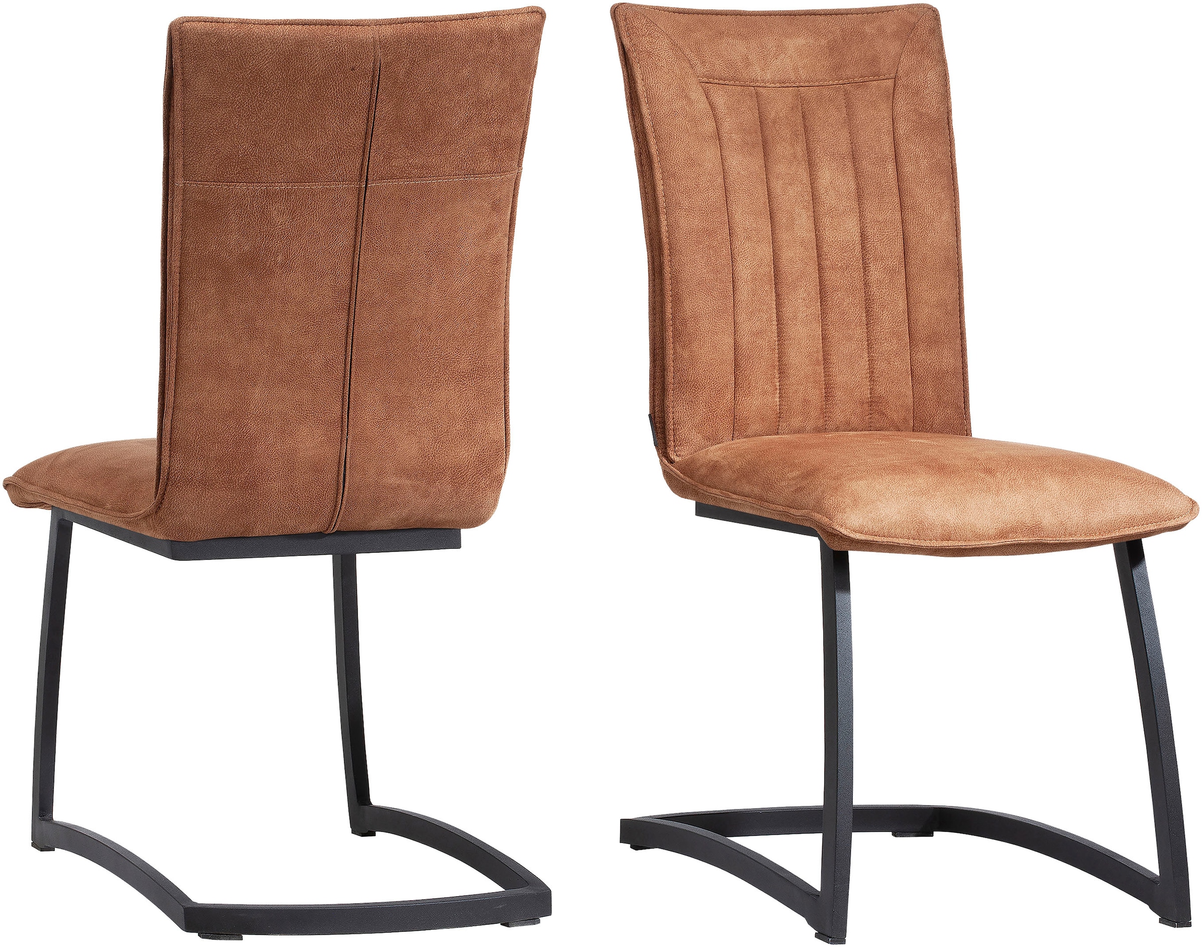 OMG Design Freischwinger »Amara«, (Set), 2 St., Stoff, Esszimmerstuhl, Küchenstuhl, pflegeleichter Bezug