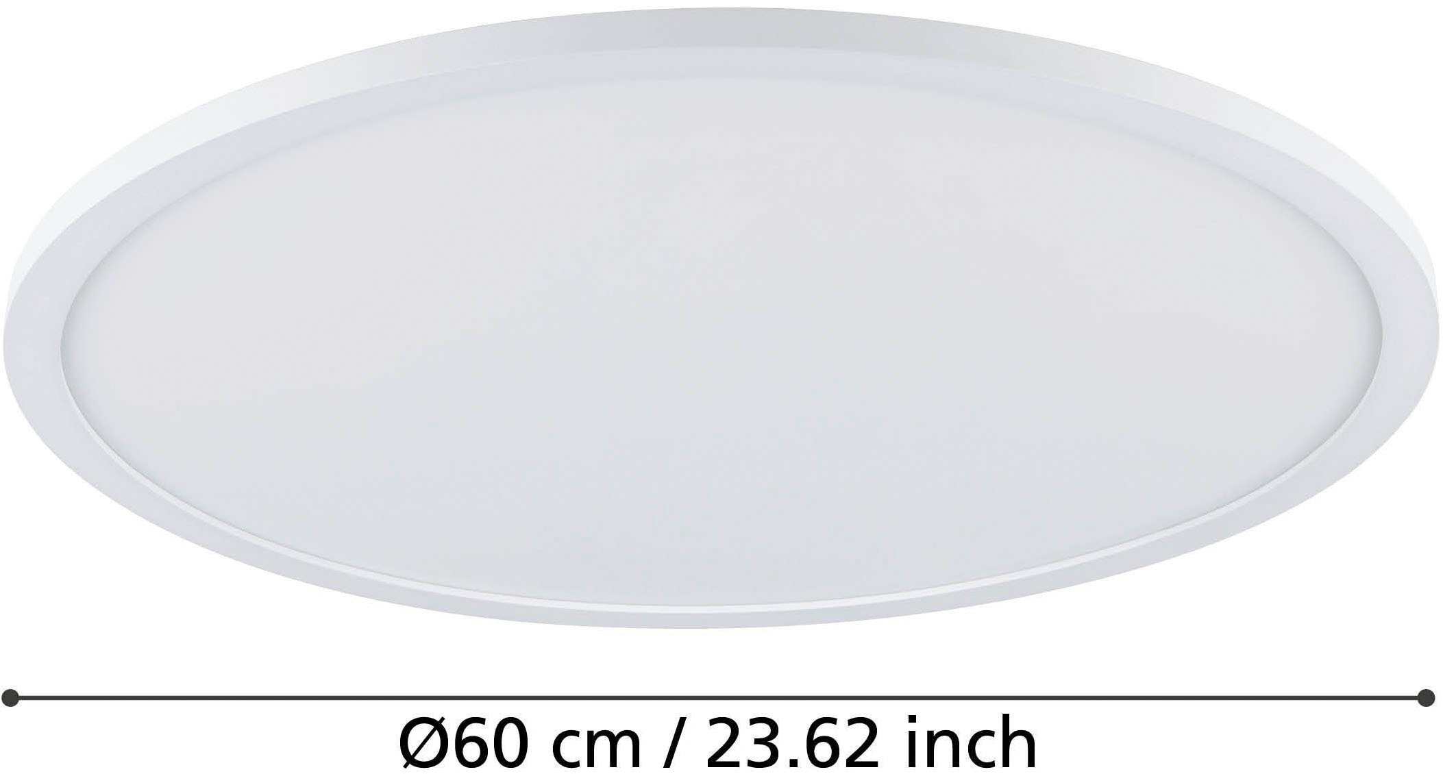 EGLO Deckenleuchte »Sarsina-Z Deckenlampe, ZigBee 3.0, Deckenlampe, Metall, Flurlampe« LED-Modul 1 Stk. Kaltweiß | Neutralweiß | Warmweiß Wand-/Deckenleuchte - H5,2 x Ø60 cm - weiß - 41W inkl.