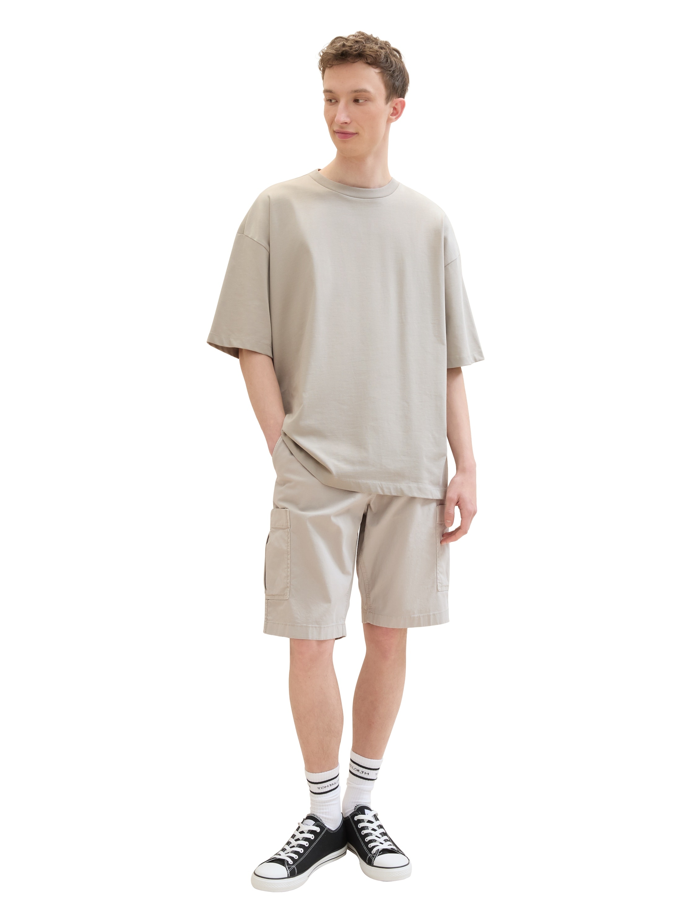 TOM TAILOR Denim Cargoshorts, unifarben