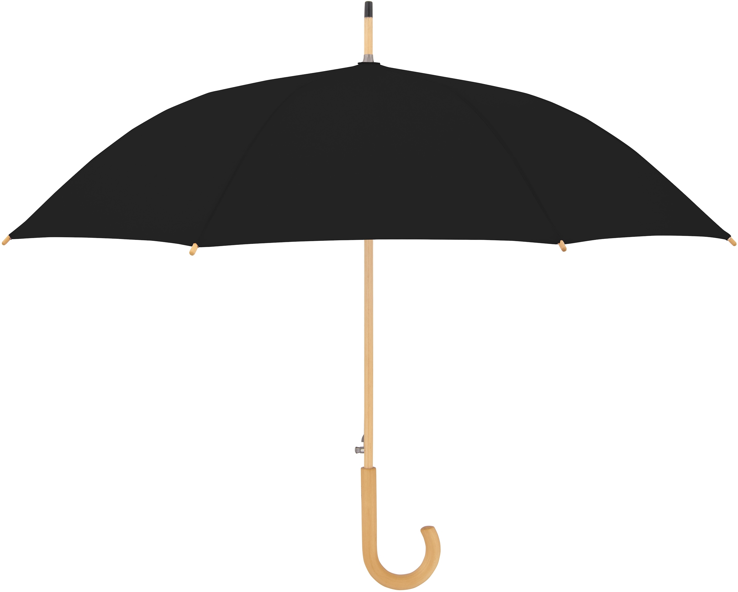 doppler® Stockregenschirm »nature Long, Holz Schirmgriff Material aus | aus recyceltem BAUR simple kaufen mit black«