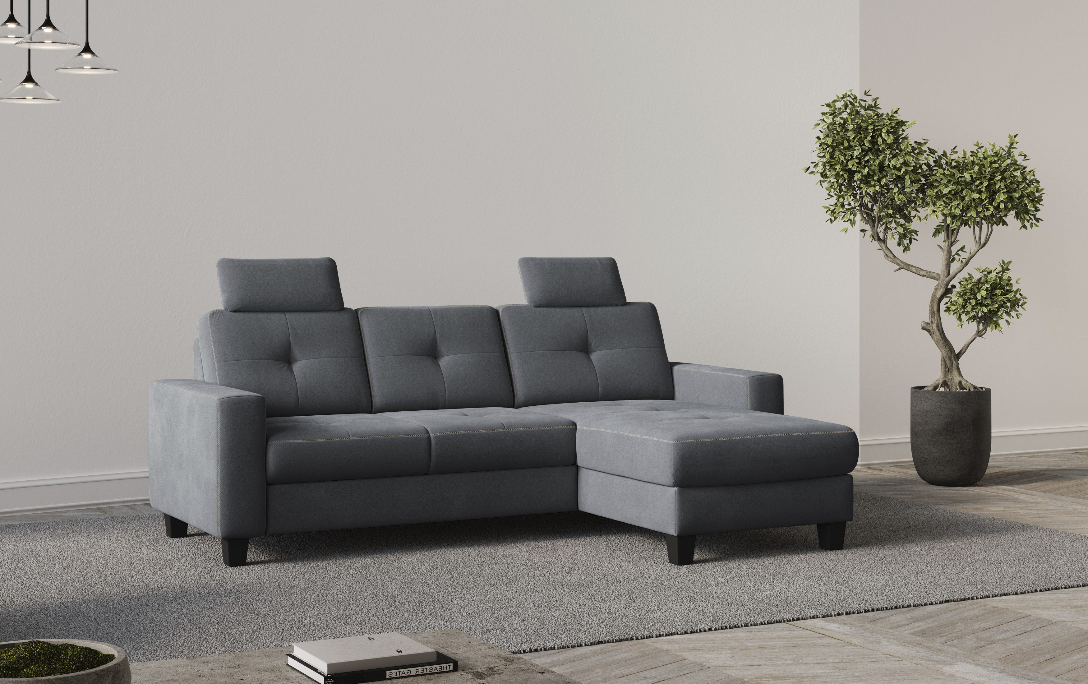 OTTO home Ecksofa "Varese" wahlweise mit Schlaffunktion und Bettkasten