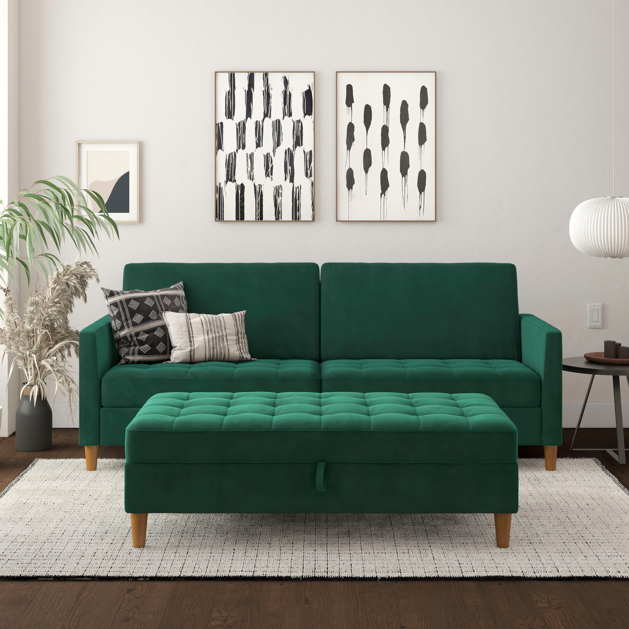 Dorel Home 3-Sitzer "Presley", Sofa mit Bett-Funktion und verstellbarer Rückenlehne