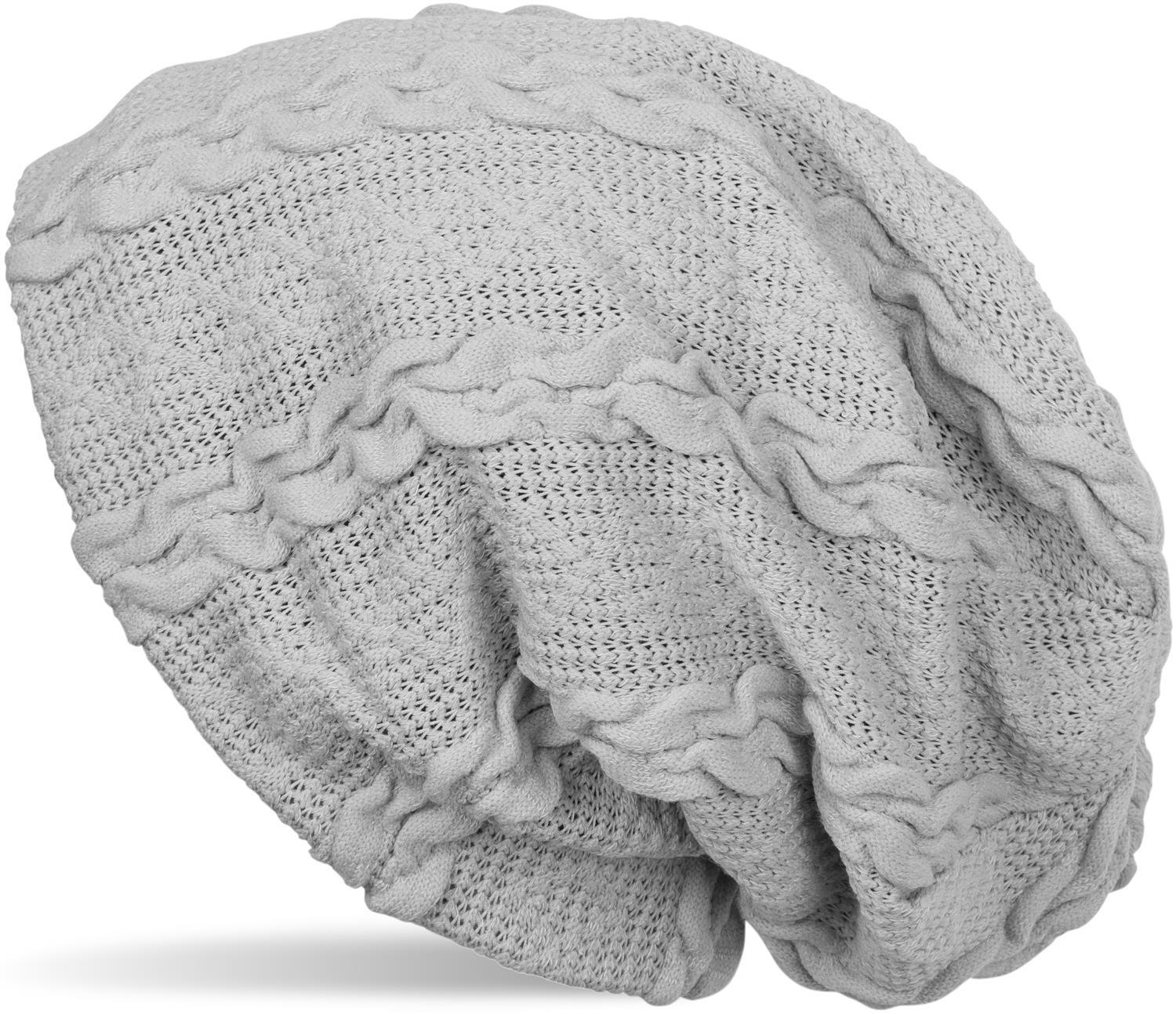 styleBREAKER Strickmütze "Feinstrick Beanie mit Zopfmuster und Fleece" 1 Stk.