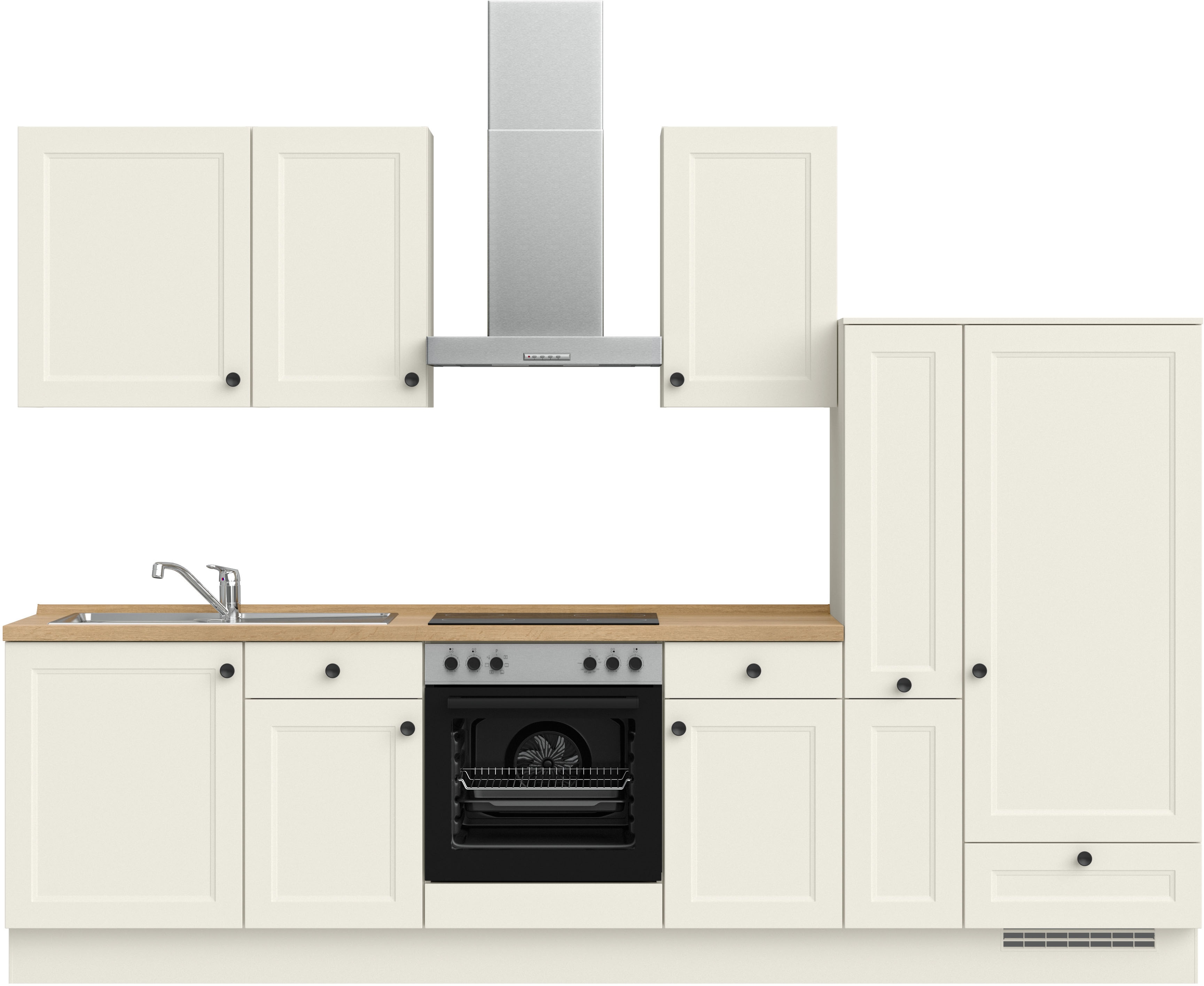 nobilia ""Cascada I", NEU: individuell anpassbar mit gratis Profi-Beratung" vormontiert, Breite 300 cm, Ausrichtung wählbar, wahlw. mit E-Geräten