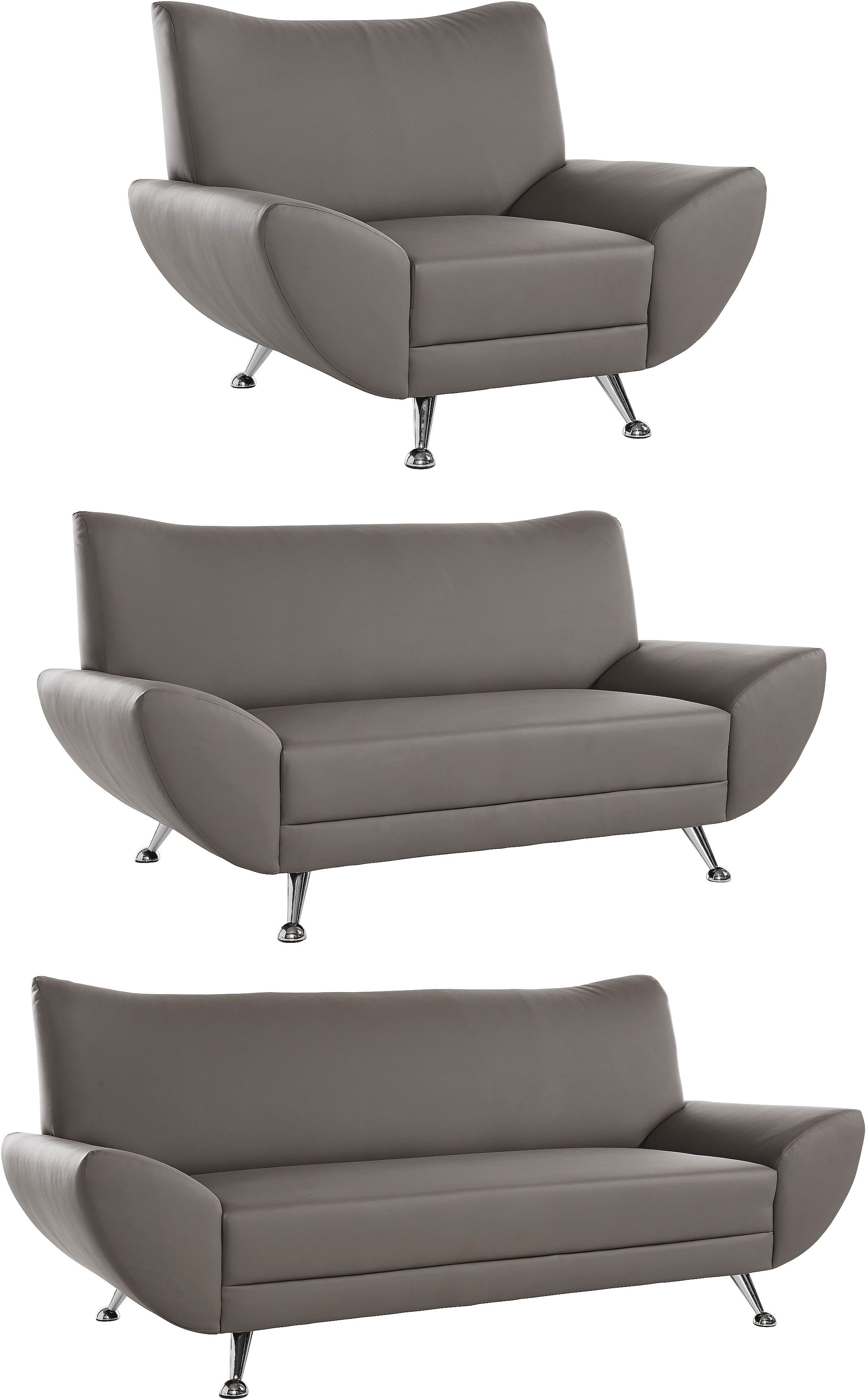 INOSIGN Polstergarnitur »Saltare elegant und komfortabel, OTTOs Choice«, (3 tlg.)