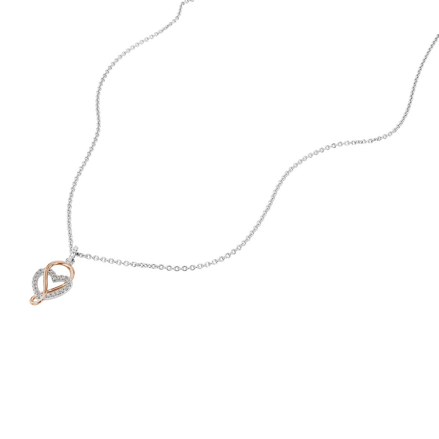 TOM TAILOR Kette mit Anhänger »Schmuck Geschenk Silber 925 Herz Infinity Unendlichkeitsschleife« mit Zirkonia (synth.)