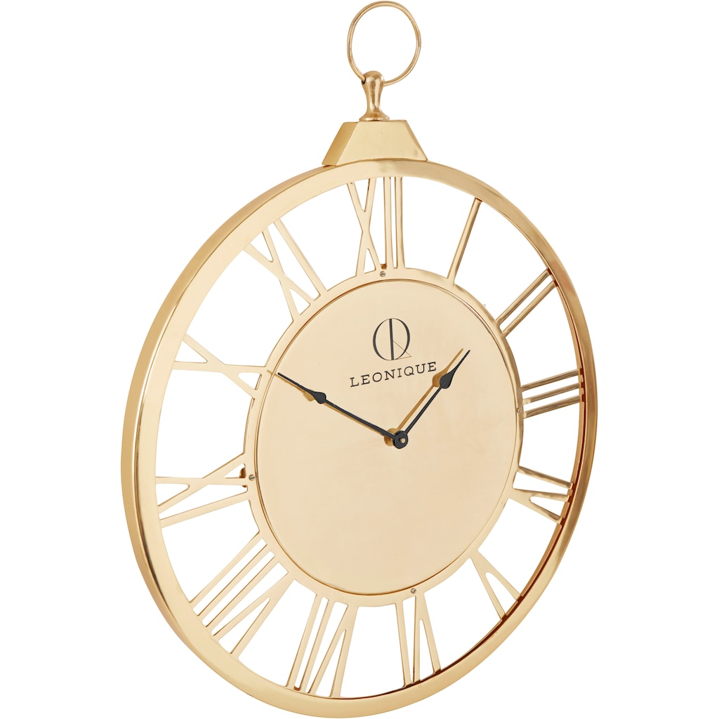 Leonique Wanduhr »Leonique GOLD«, römische Ziffern, 58 cm