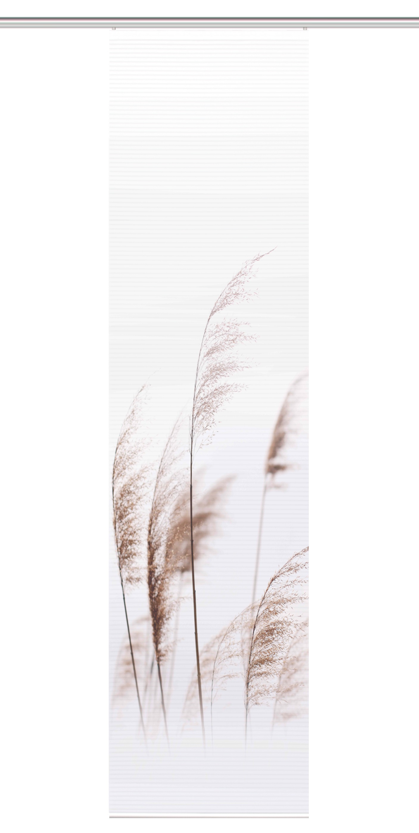 Thumbnail - HOME in green Schiebegardine "PAMILO" Paneelwagen 1 Stk. tlg. DIGITALBEDRUCKT, BAMBUSOPTIK RECYCELT