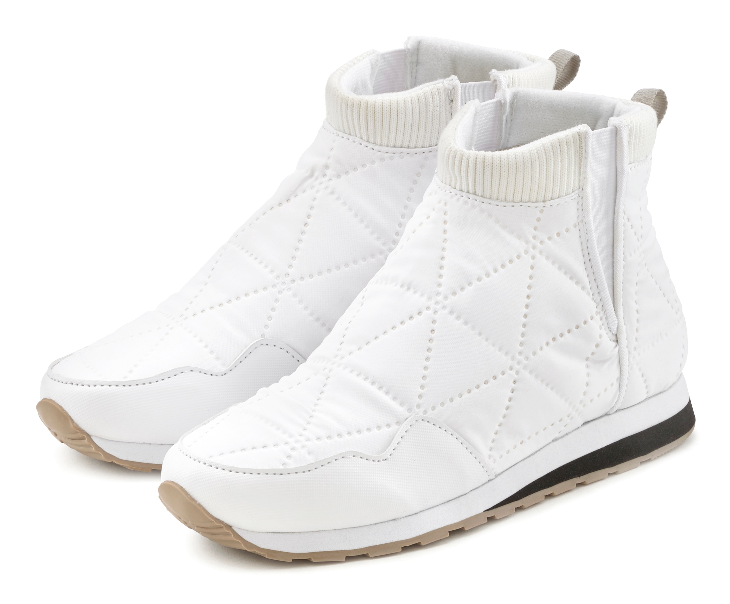 LASCANA Stiefelette, Boots mit modischer Stepp-Optik