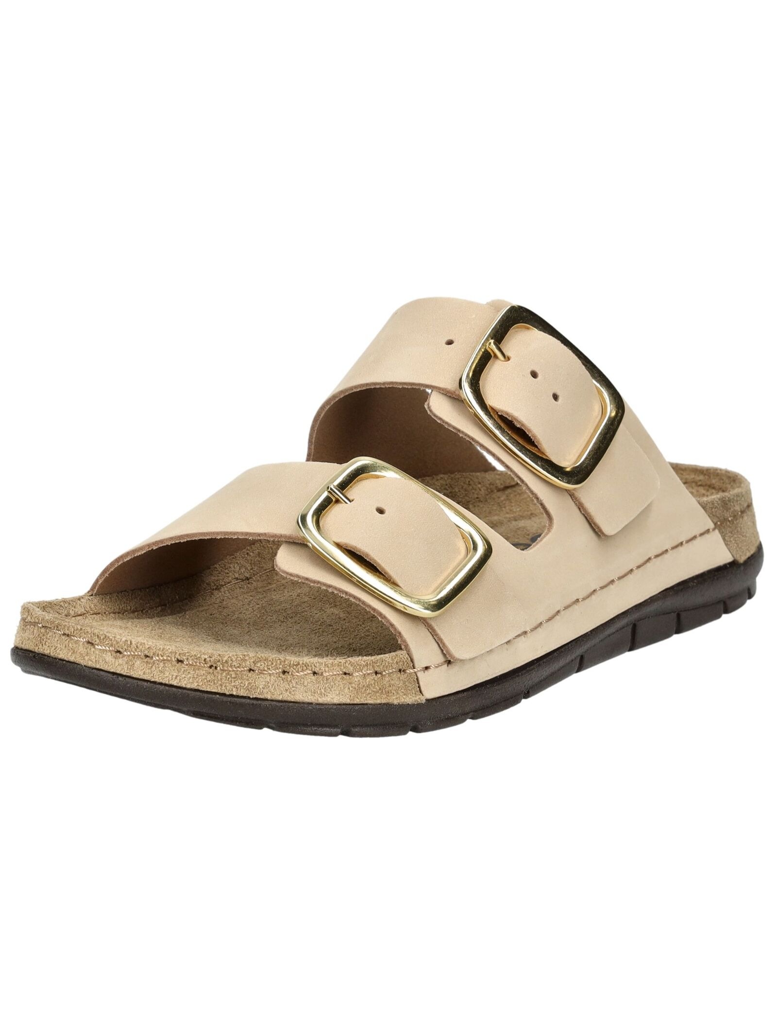Rohde Pantoletten Nubukleder Slippers Beige 40 4
