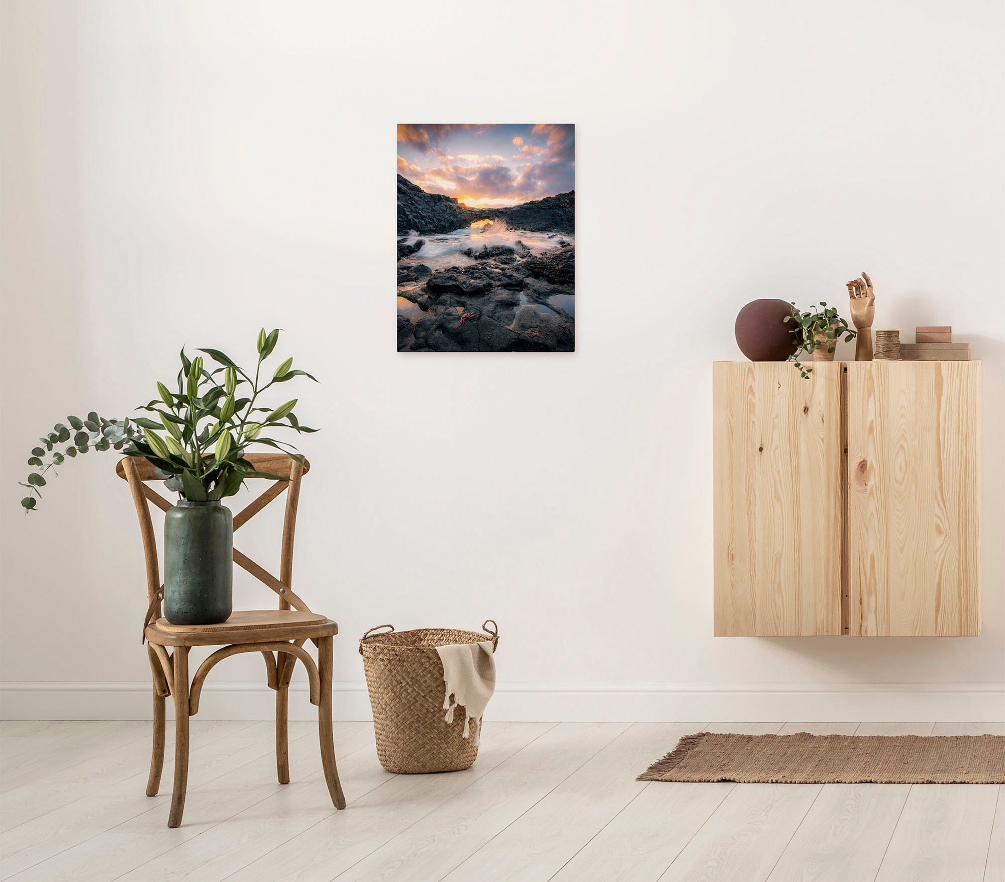 Komar Leinwandbild "Golden Eye - Größe 30 x 40 cm" Baum  Berge  Blätter  Fo günstig online kaufen