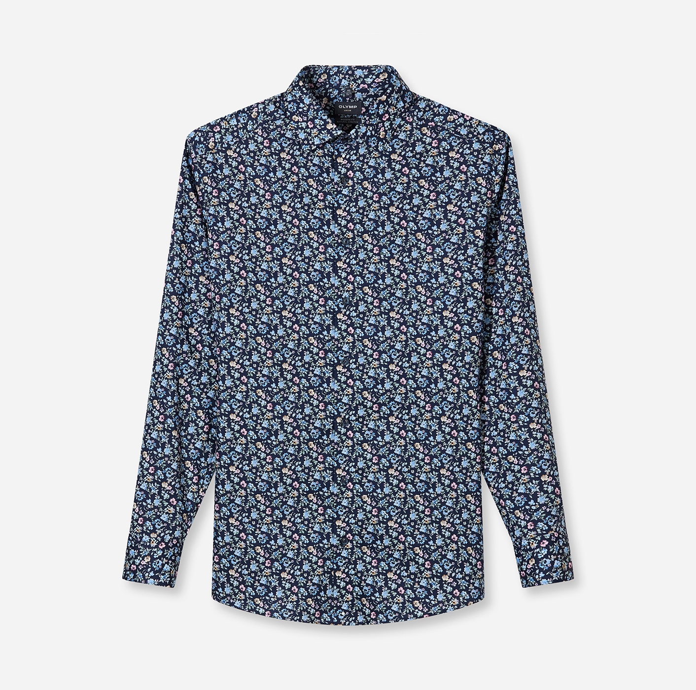 OLYMP Langarmhemd "Luxor" Businesshemd, New-Kentkragen, floraler Print, mod günstig online kaufen