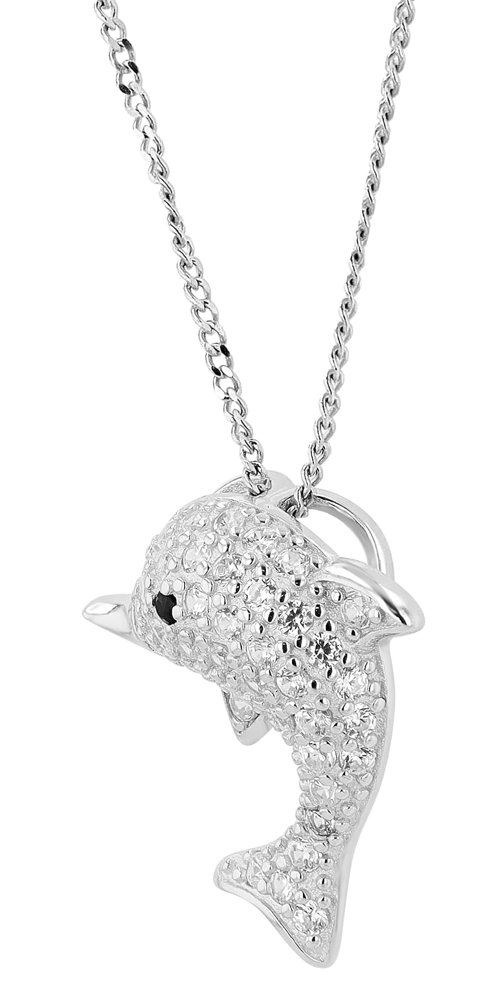 Adelia´s Kettenanhänger »Anhänger – Delfin Anhänger aus 925 Silber mit Zirkonia«  Ideal zum Verschenken – schlicht und stilvoll
