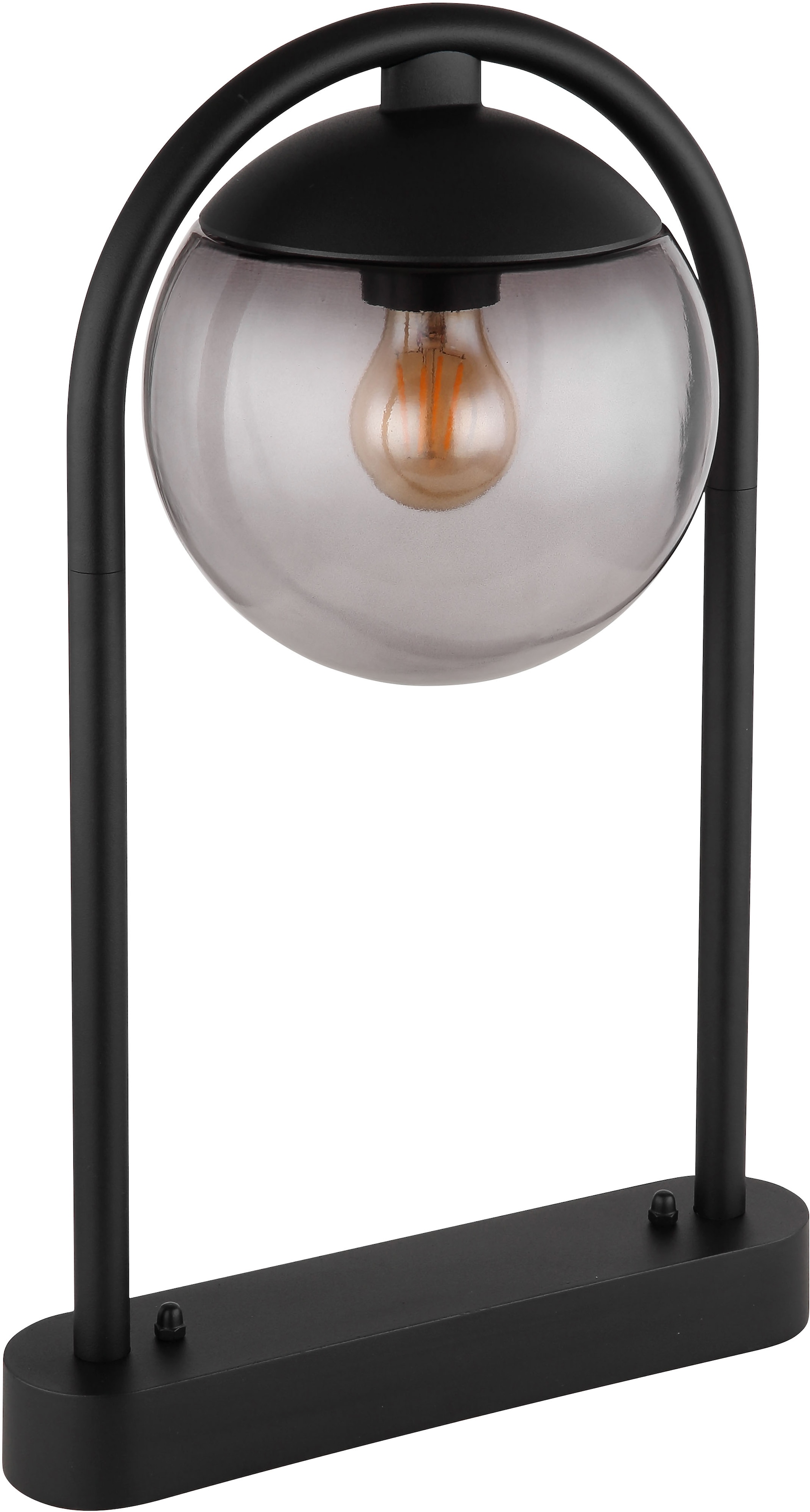 GLOBO LIGHTING Außen-Stehlampe »MICHAEL«, Leuchtmittel E27 | ohne Leuchtmittel, Außenlampe/schwarz/Glas rauchfarben/Richtung Lichtschein: abwärts