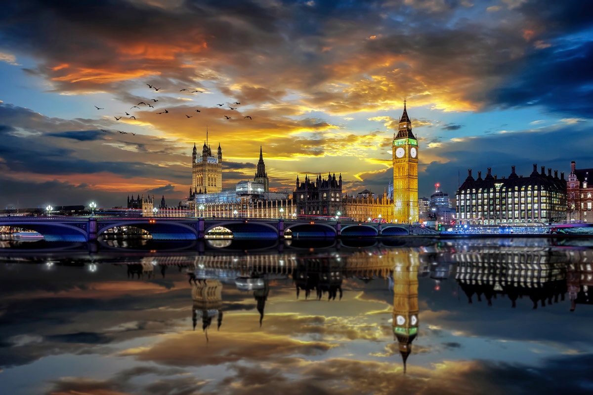 Papermoon Fototapete "London bei Nacht"