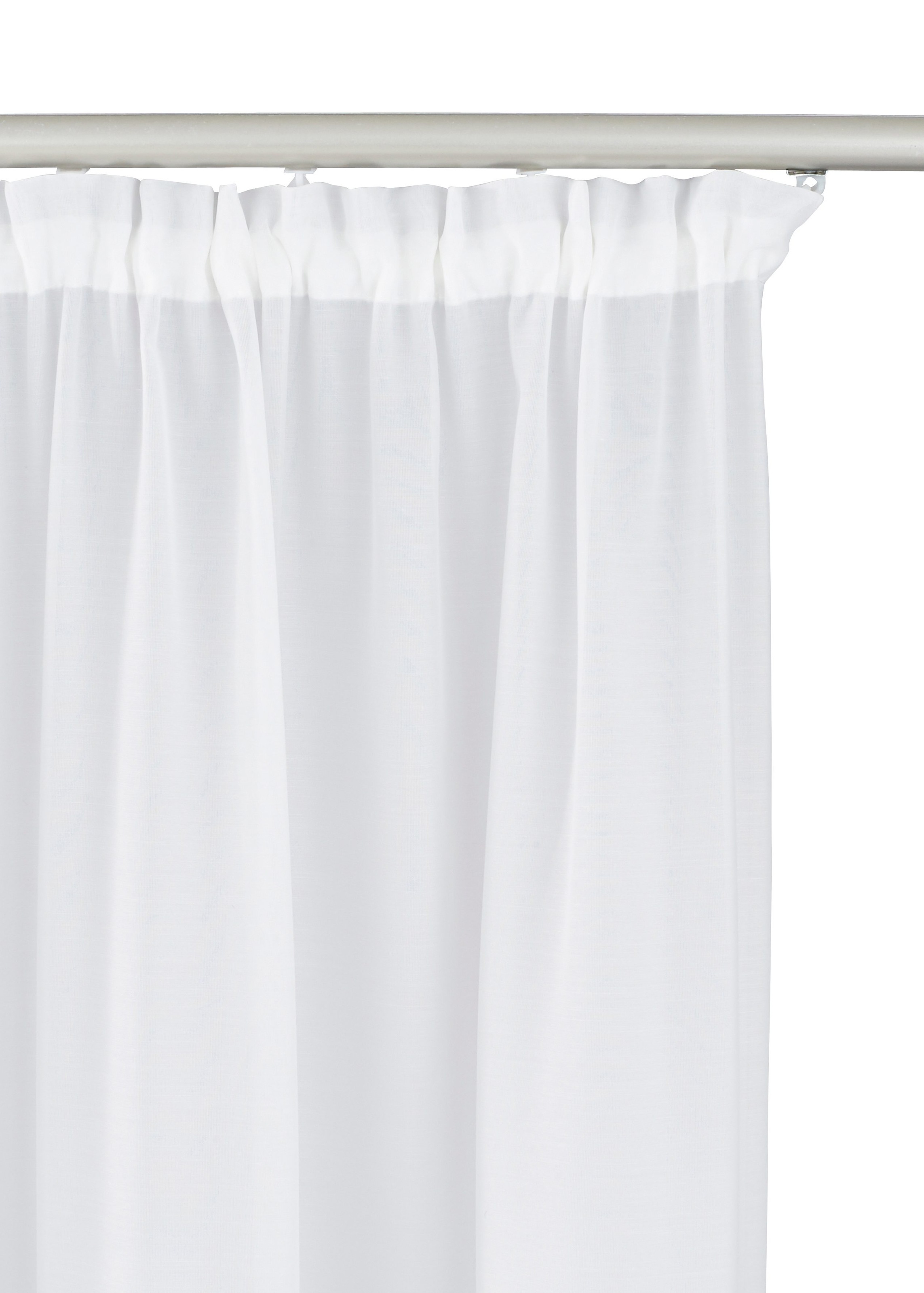 Thumbnail - my home Gardine "Malin" Kräuselband 2 Stk. tlg. halbtransparent, 2-er Set, Voile