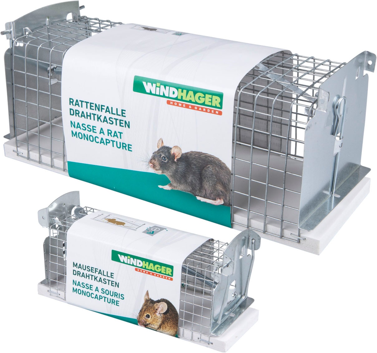 Windhager Mäusegitter »Drahtkasten Mause- und Rattenfalle« tierfreundliche Lebendfalle erhältlich in unterschiedlichen Größen