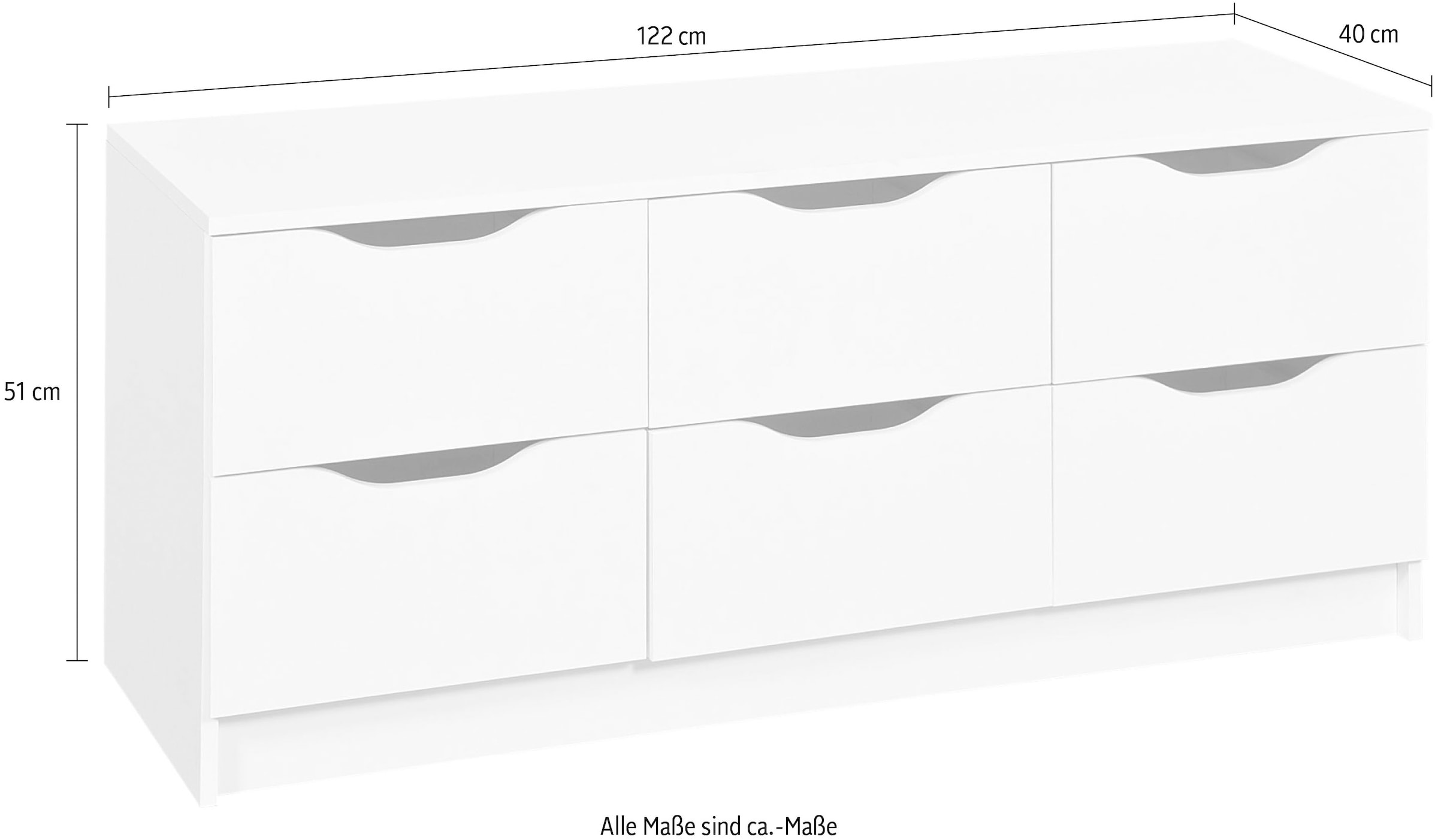 Inter Link Schubkastenkommode 1 Stk. tlg.