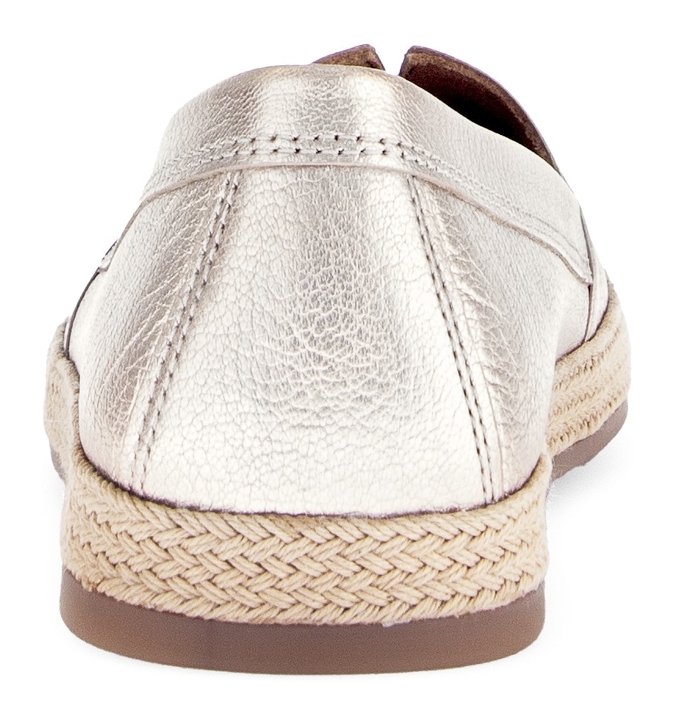 Gabor Slipper, Schlupfschuh, Bequemschuh, Flats mit jutebezogenem Plateau