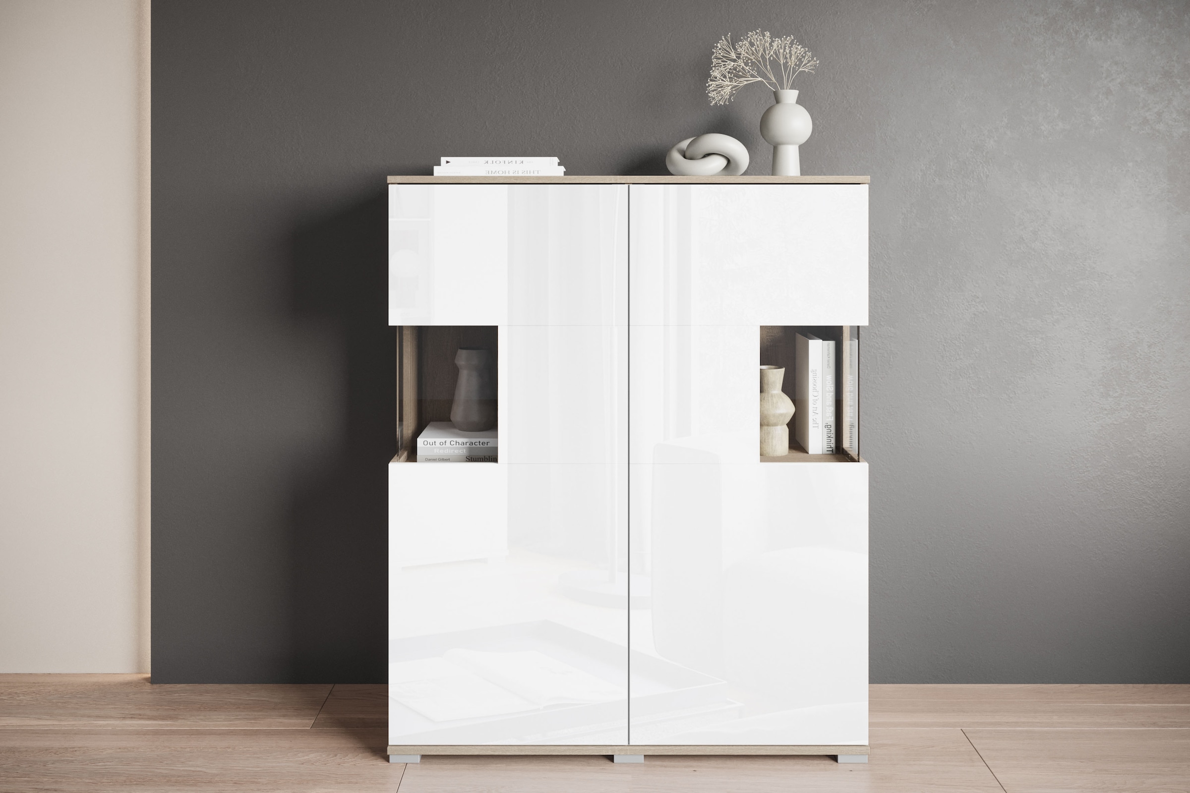 INOSIGN Highboard "Kenia", (1 St.), Modernes Highboard mit Glastüren, Breit günstig online kaufen
