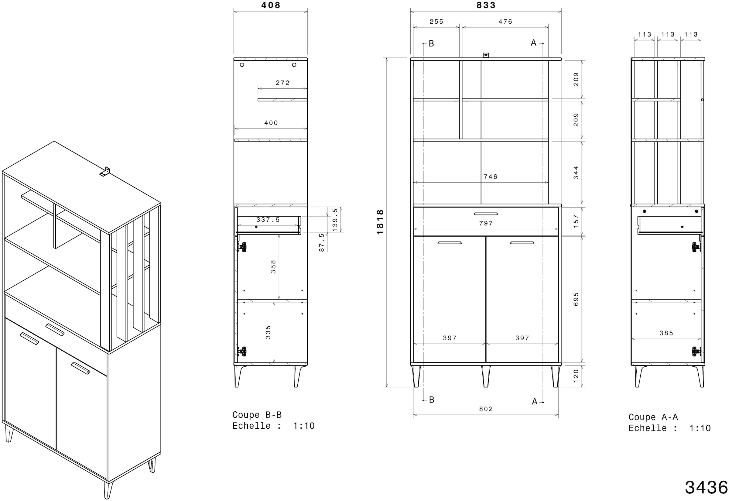 Parisot Buffet »Gala 11«, (1 St.)