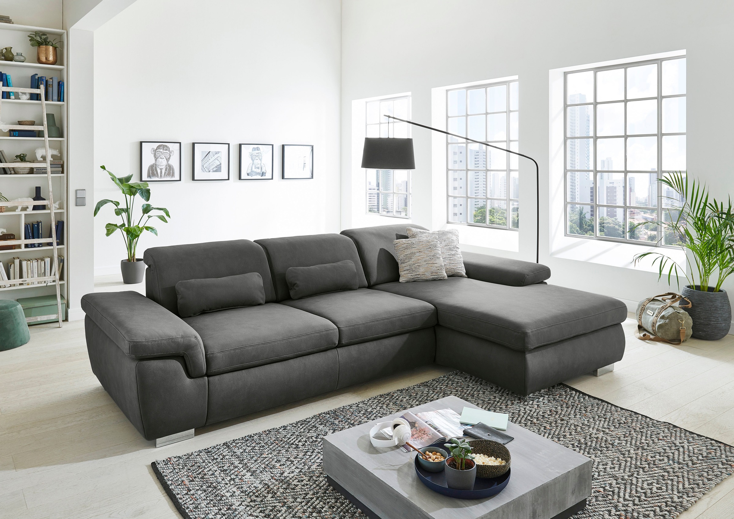 Die PlanBar Ecksofa »MP-IN17041 L-Form«, mit Sitztiefenverstellung, optional Kopfteilverstellung & Bettfunktion