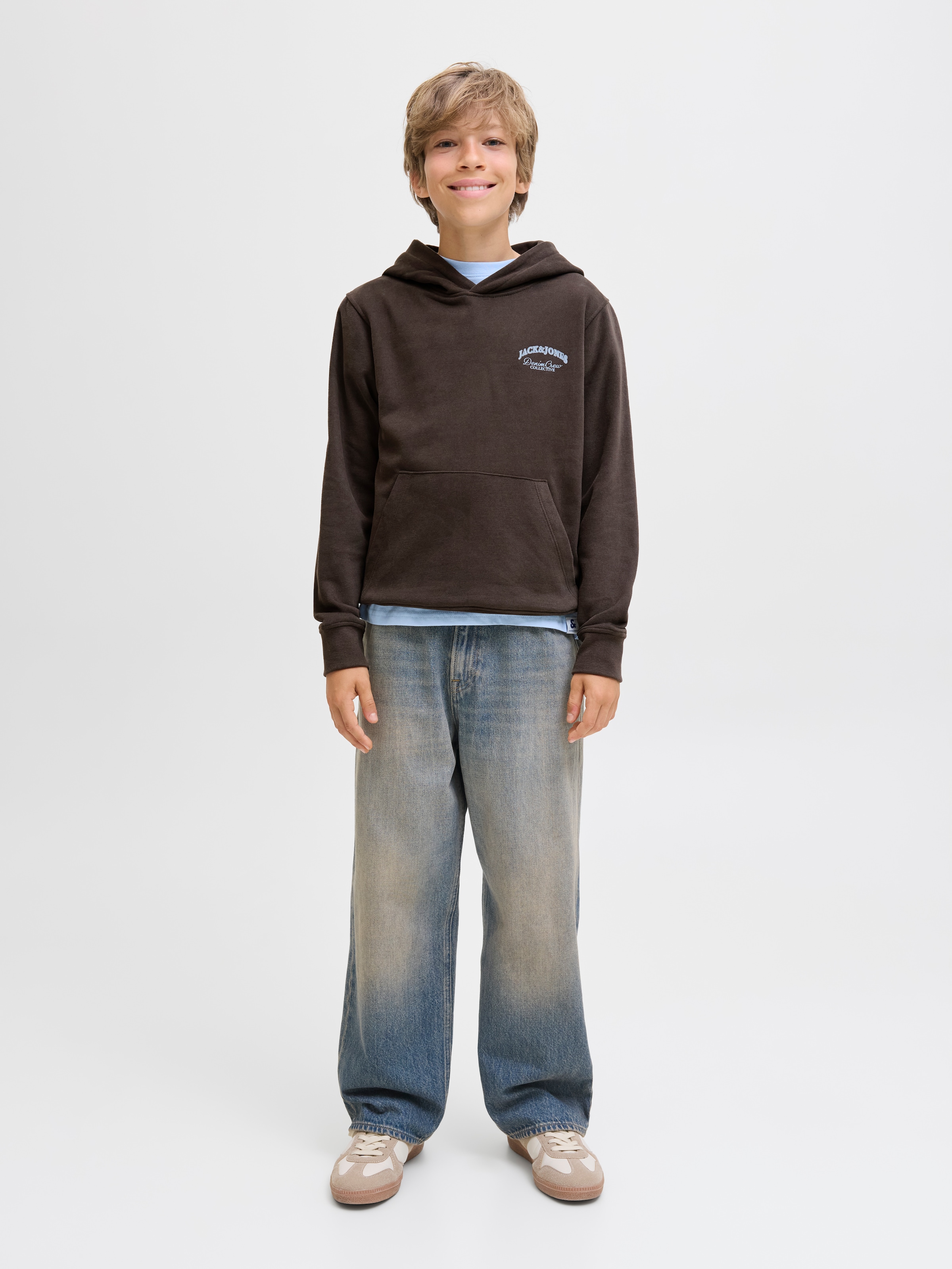 Jack & Jones Junior Kapuzensweatshirt »JJEBRANDES BACKP RELAXED SWEAT H SN JNR«