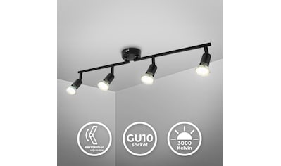 LED Deckenspot  für 4 x GU10 Leuchtmittel, inklusive 4 x 2,9 Watt GU10 LED...