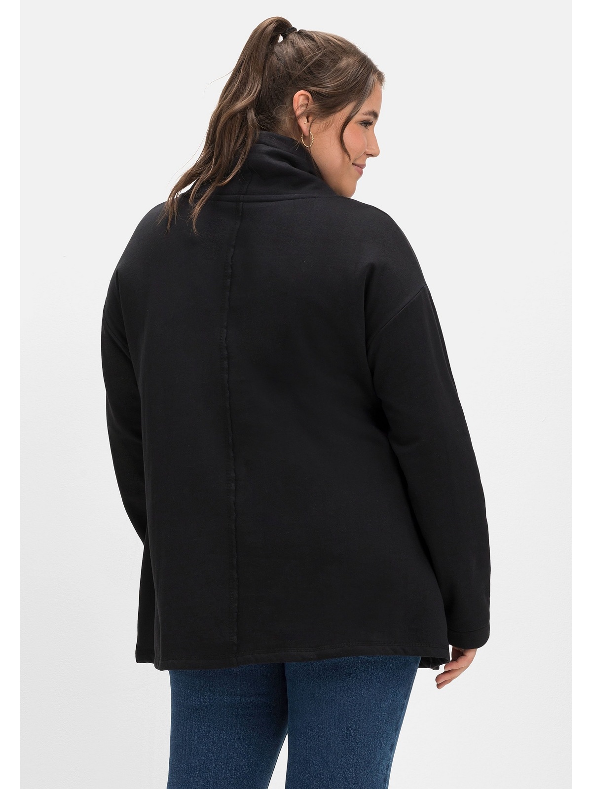 Sheego Sweatshirt »Große Größen« in A-Linie mit Taschen und Kragen XV9668